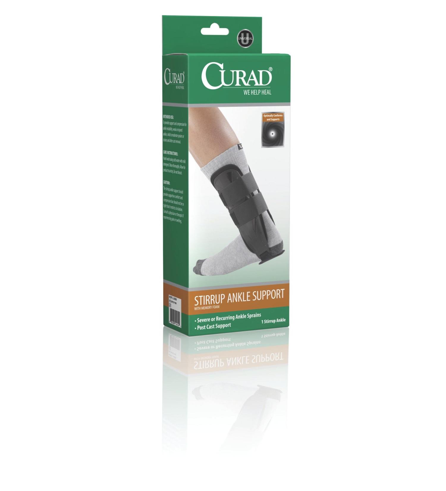 Curad Universal Memory-Foam-Padded Ankle Stirrup Splint