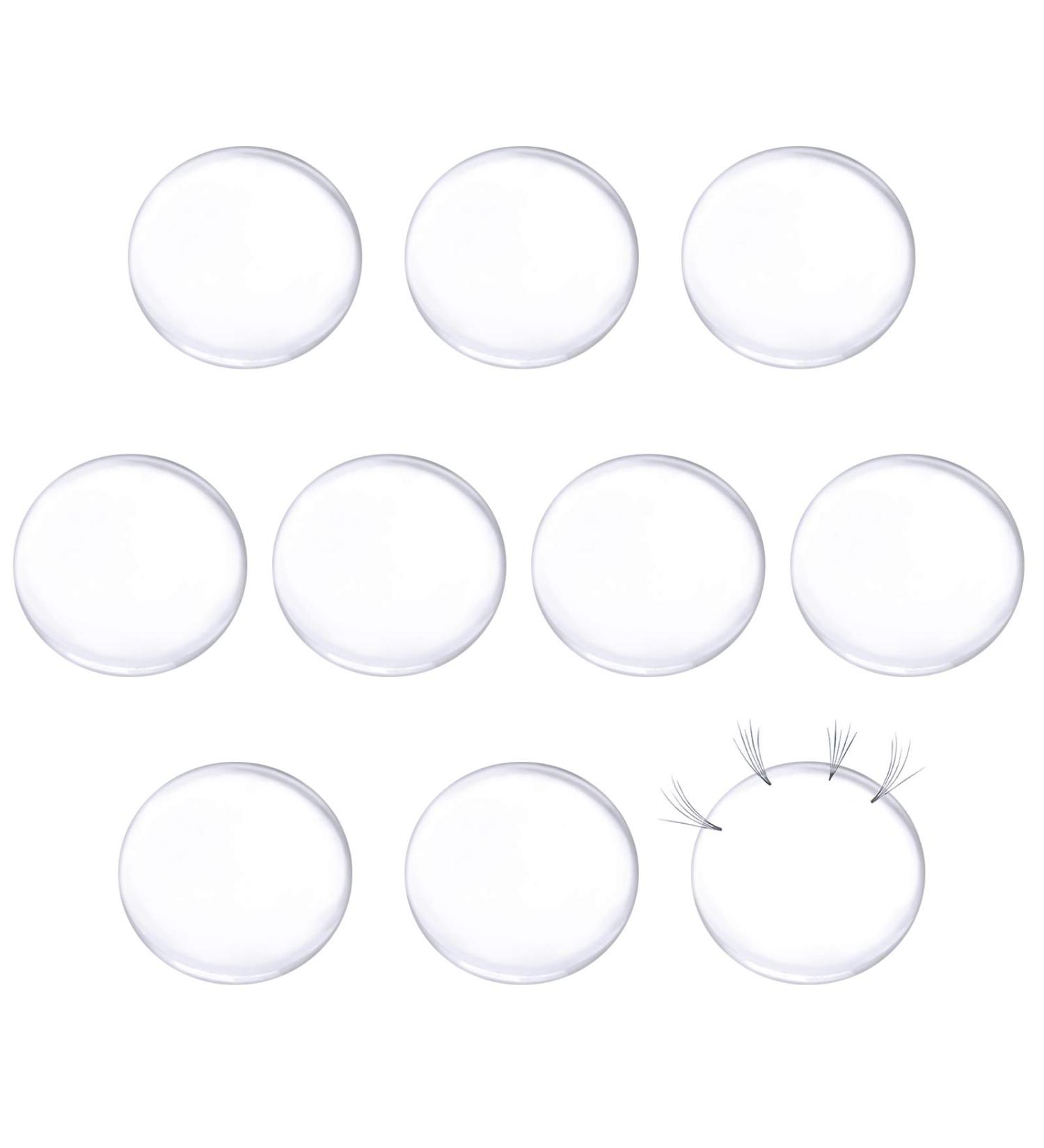 Fumanduo 10-Pack Silicone Lash Pads for Eyelash Extensions - Transparent Eyelid Holders & Accessories for Fake Lashes - Buy Online on GoSupps.com