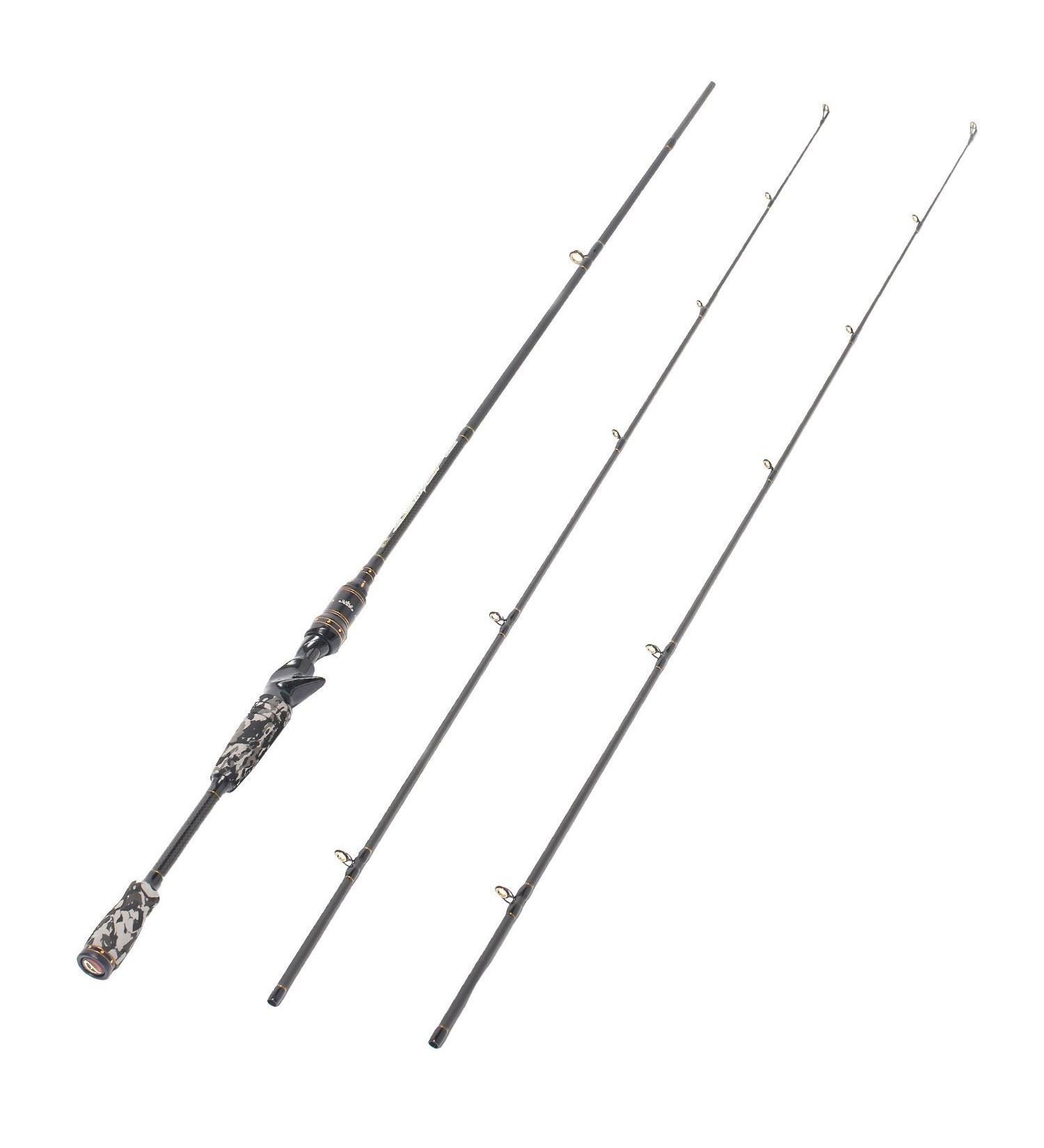 Entsport E Series Camo Legend 2-Piece 7ft Casting Rod | 24 Ton Carbon Fiber | Baitcasting Fishing Rod with 2 Tips - Medium & Medium Heavy | Portable Baitcast Rod for Bass Fishing - Buy Online on GoSupps.com