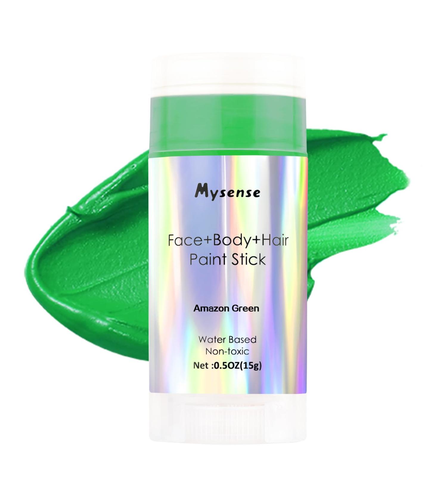 Amazon Green Face Body Hair Paint Stick - Non-toxic Washable Temporary Hair Paint for Adults - Halloween Cosplay SFX Makeup - 0.5oz (15g) - Buy Online on GoSupps.com