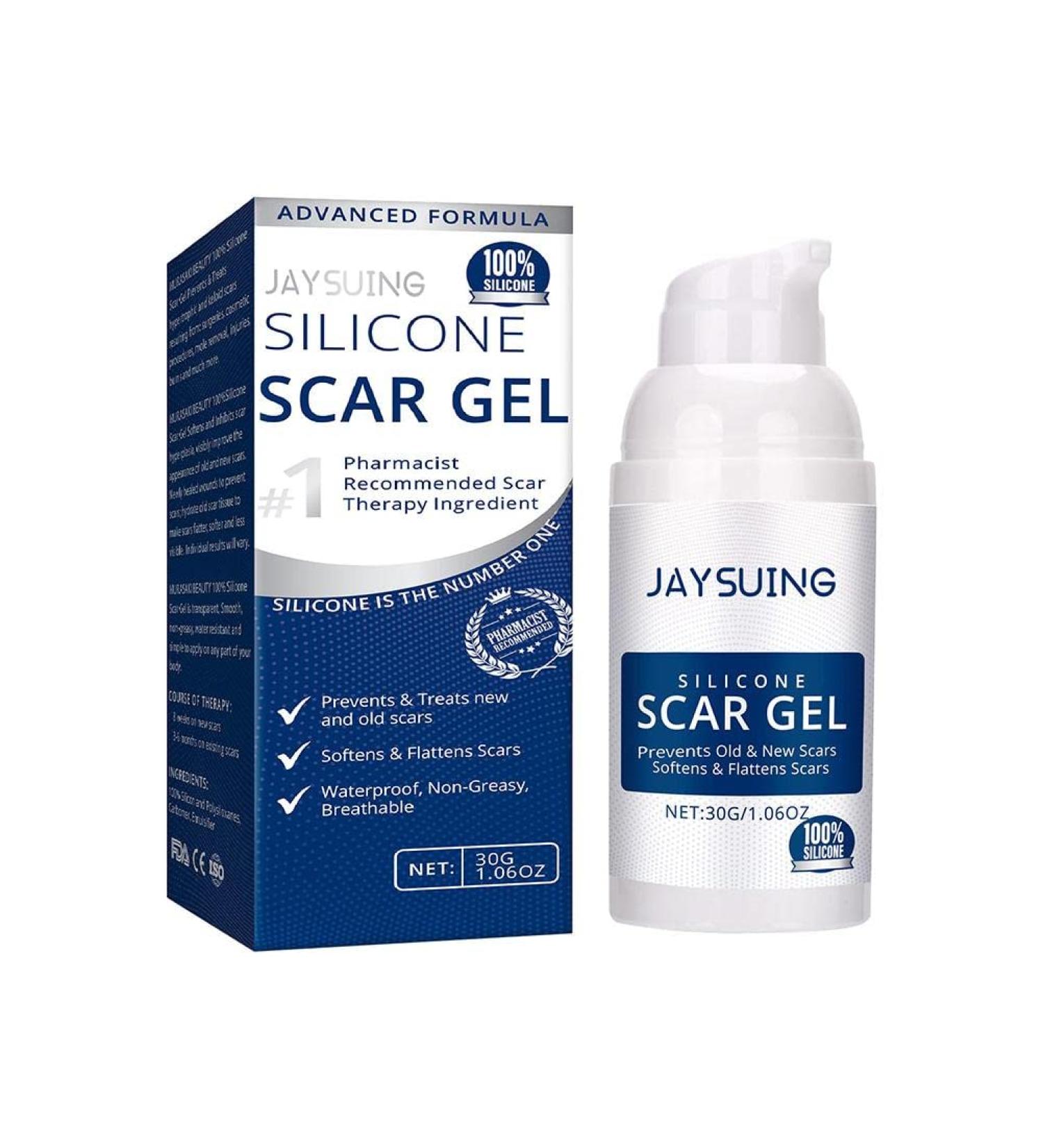 Silicone Skin Renewal Gel - Women's Treatment for Surgical Scars, Stretch Marks, Acne, Burn Scars & Pockmarks - 1pcs - Buy Online on GoSupps.com