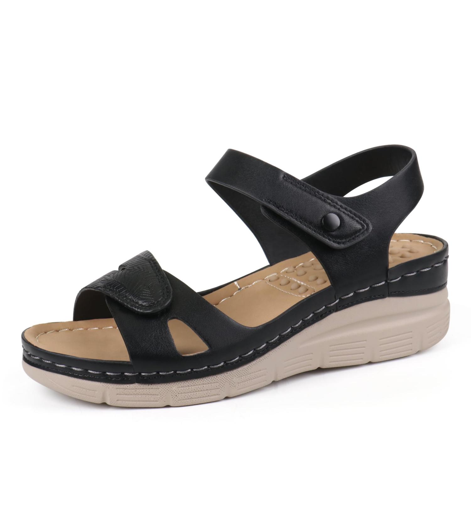 Ortho+rest Women s Arch Support Walking Sandals - Comfortable Orthotic Sandals in Black Size 9.5 | International Shipping Available - Buy Online on GoSupps.com