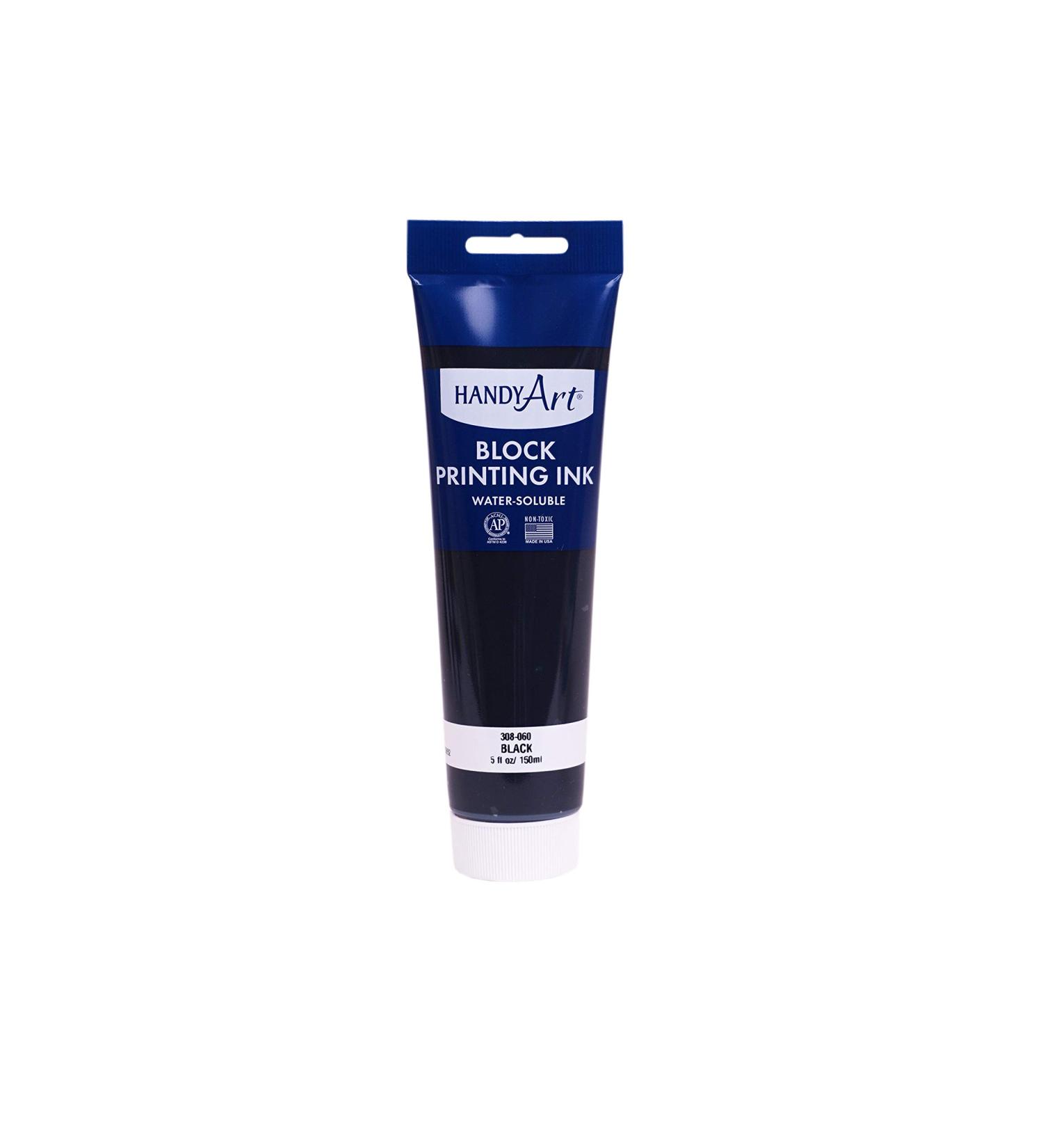 Handy Art Block Printing Ink  5 Ounce  Black Black 5 ounce