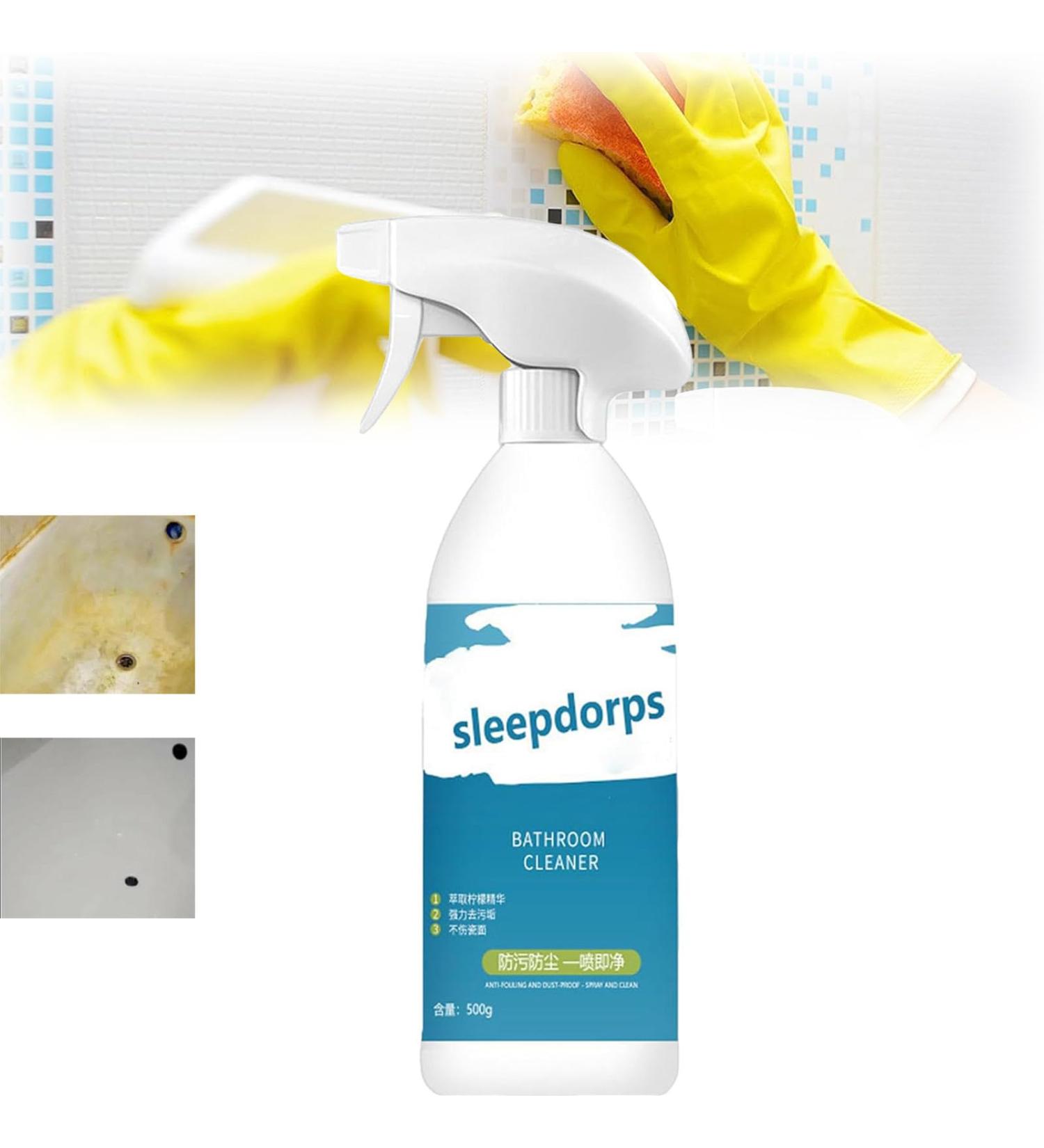 Sleepdrops Bathroom Cleaner Sleep Drops Shower Cleaner All-Purpose Bathroom Descaler Spray Bathroom Descaler Cleaner No Rinse & Scrub Daily Bathroom Cleaner 1pc - Buy Online on GoSupps.com