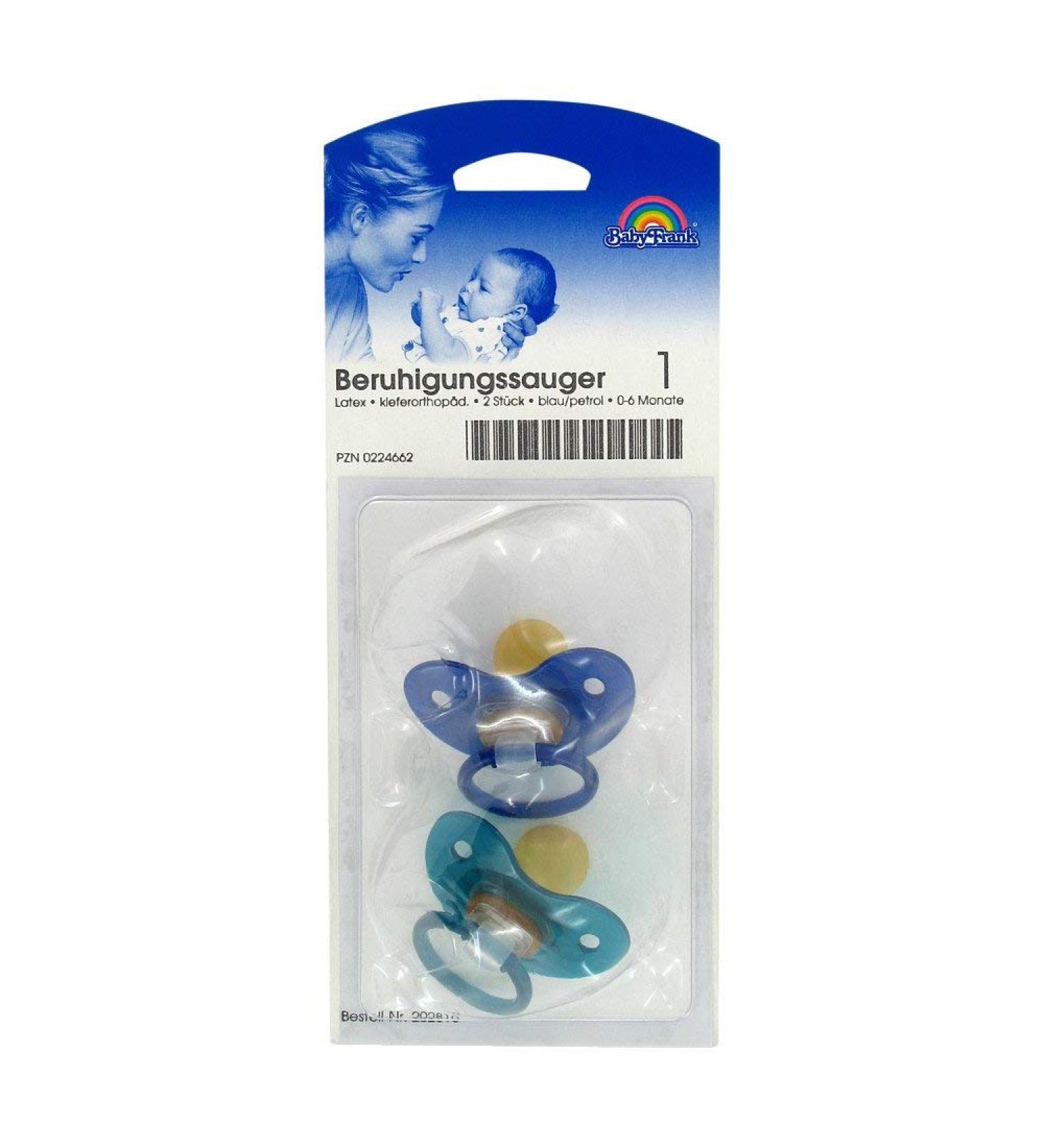 Pacifier Kieferor. Latex 0 - 6 M.Blue/Petrol