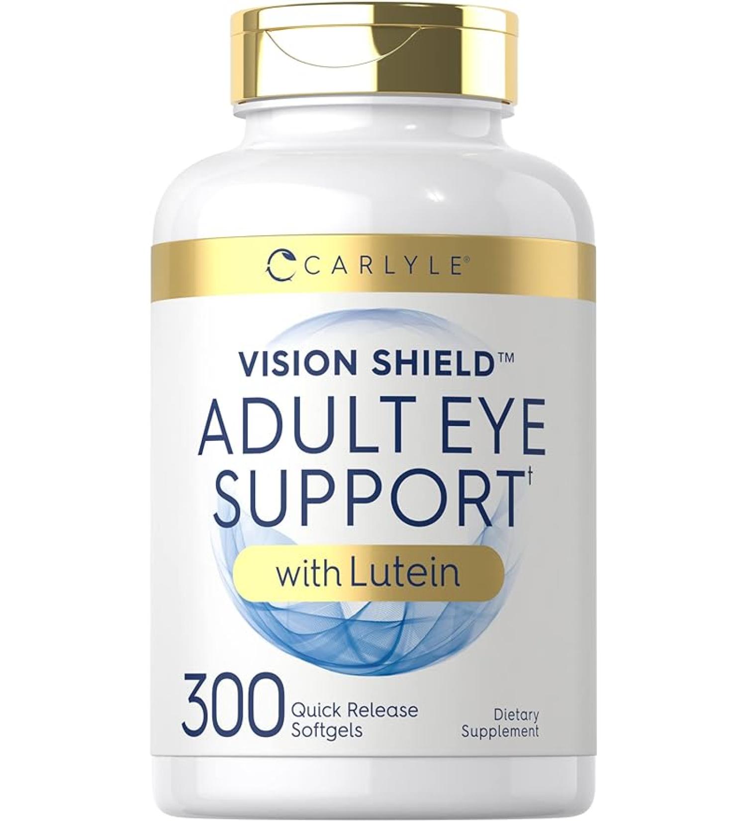 Carlyle Adult Eye Support with Lutein & Zeaxanthin | 300 Capsules | Non-GMO & Gluten Free - Buy Online on GoSupps.com