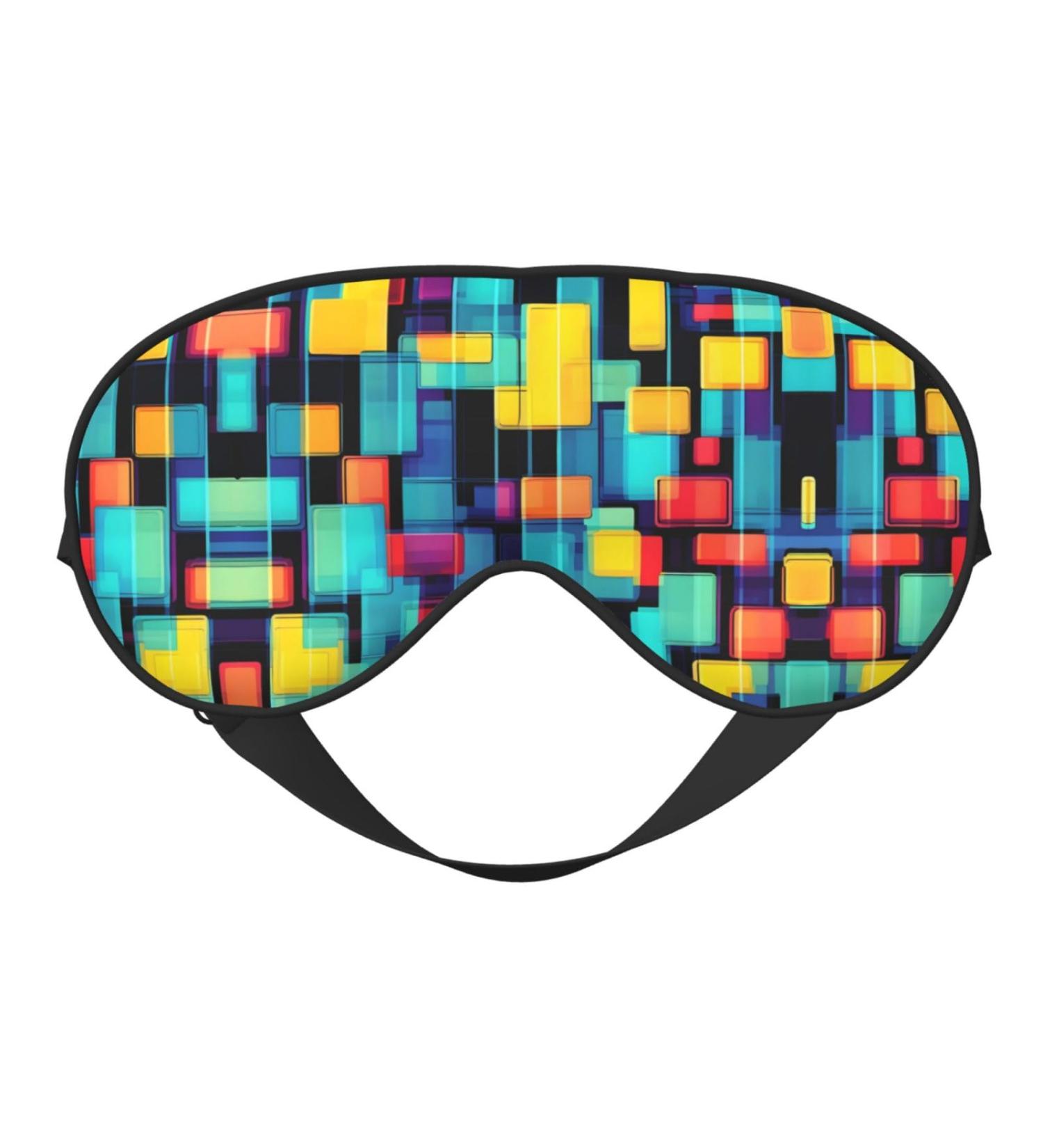 Square Geometry Diagram Eye Mask - Soft Adjustable Sleep Mask for Men & Women | International Shipping - Buy Online on GoSupps.com