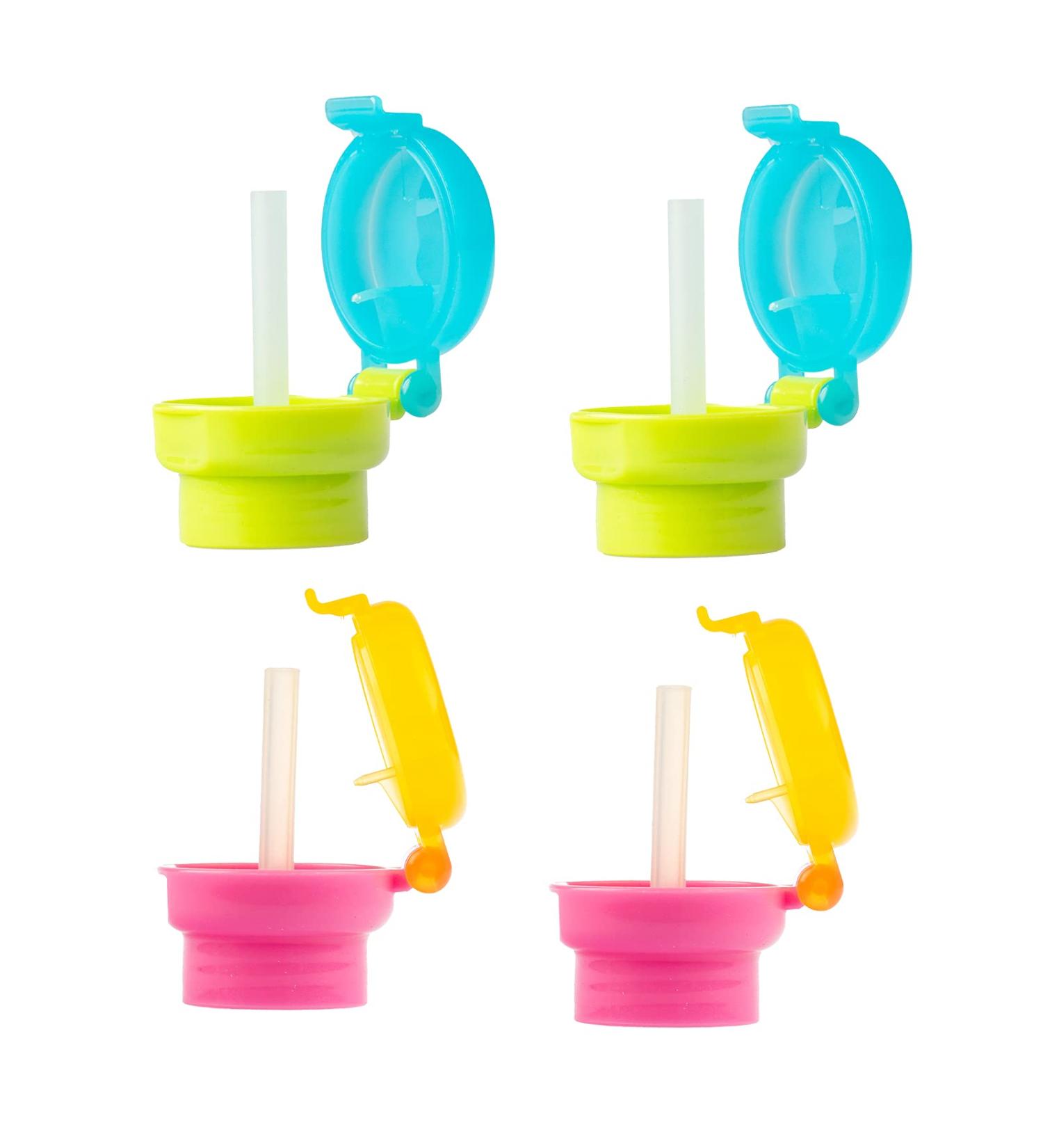 4-Piece Classic Replacement Baby Lid for ORNOOU Portable Bottles | Spill-Proof Twist Cover Cap with Straw - Buy Online on GoSupps.com