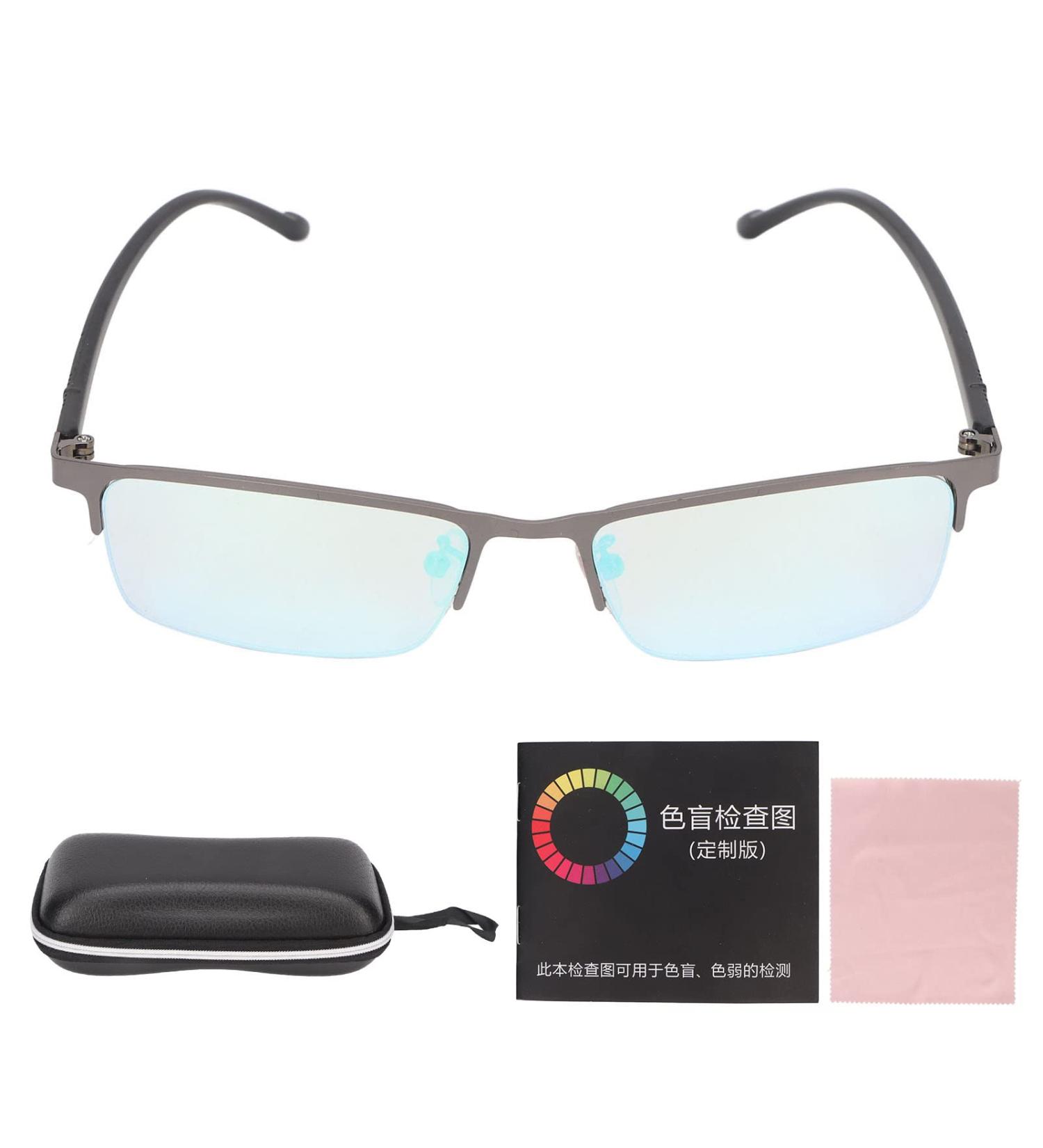 Red-Green Color Blind Glasses - Ultra-Light Silver-Black Frame for Color Weakness Correction - Buy Online on GoSupps.com