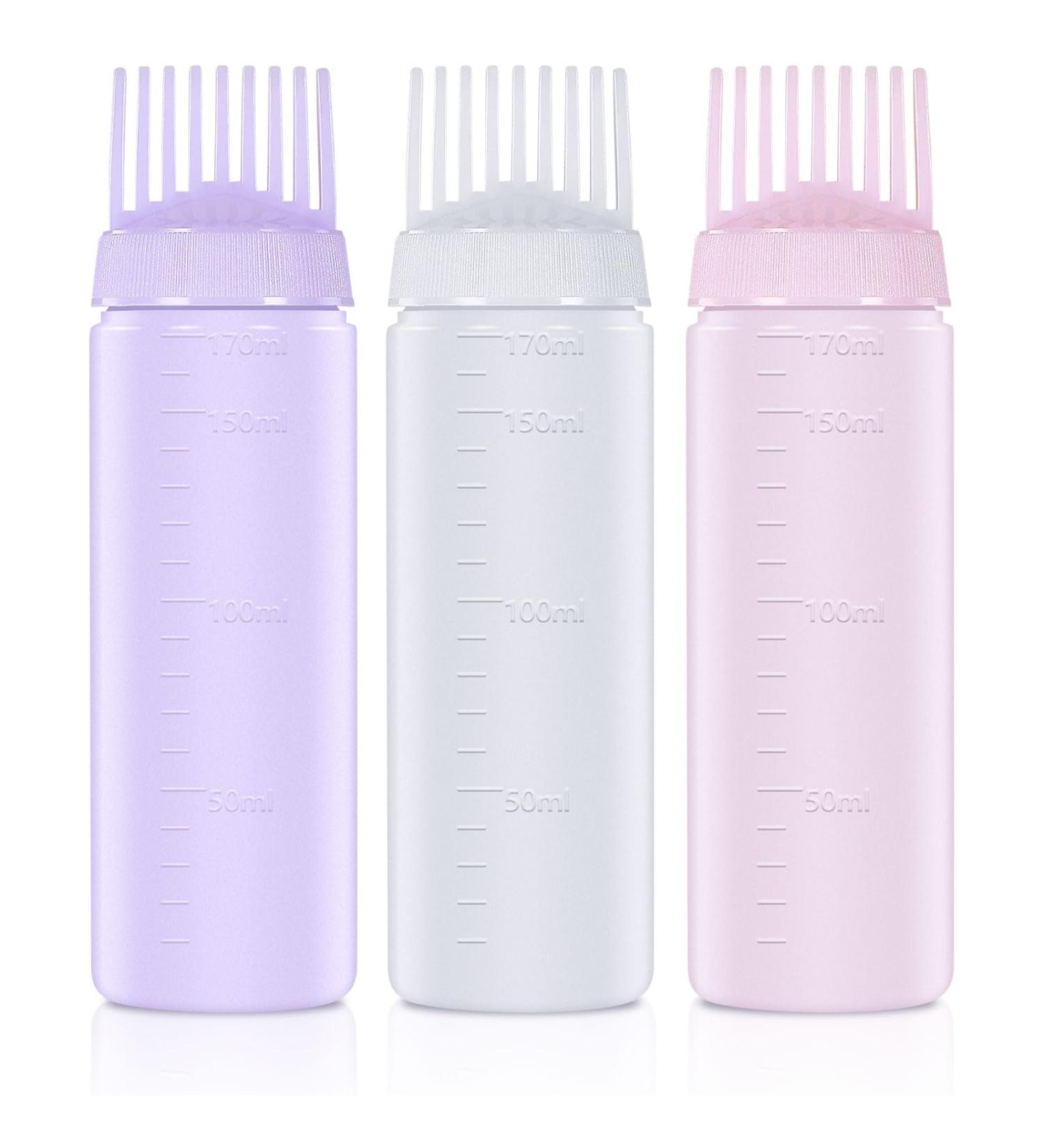 Apricitie 3-Piece Colored Hair Applicator Set - 170ml Root Ridge Bottle Hair Dye Brush & Oil Applicator for Smooth Application - Buy Online on GoSupps.com