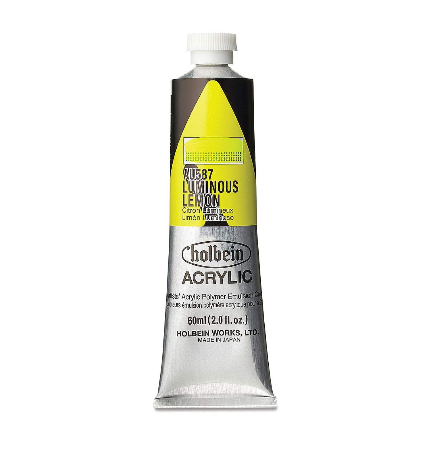 Holbein - Artist Heavy Body Acrylic - 60ml Tube - Luminous Lemon