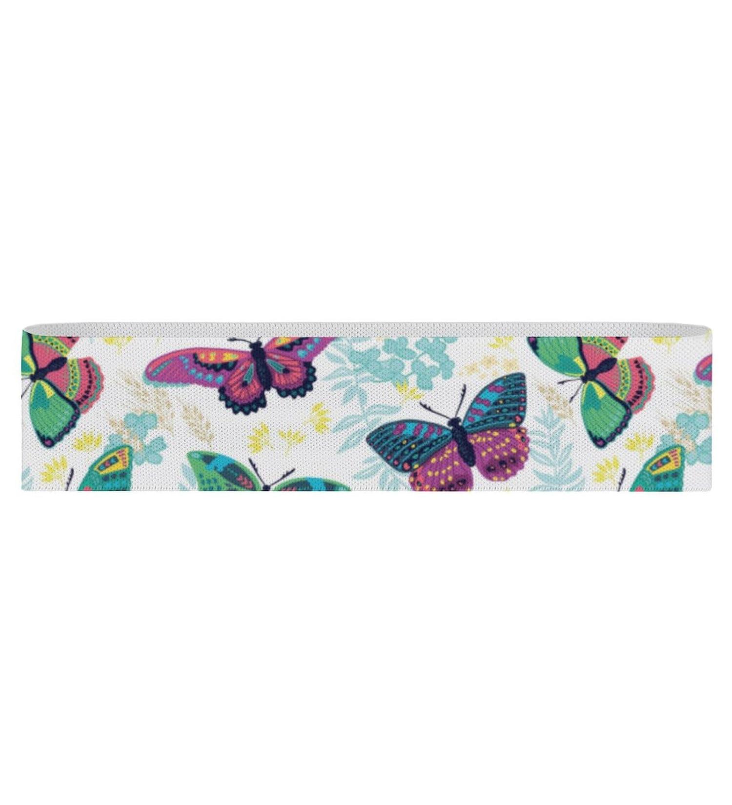 Colorful Butterfly & Flowers Resistance Bands | Non-Slip Workout Aids for Legs Booty & Yoga | International Shipping Available - Buy Online on GoSupps.com