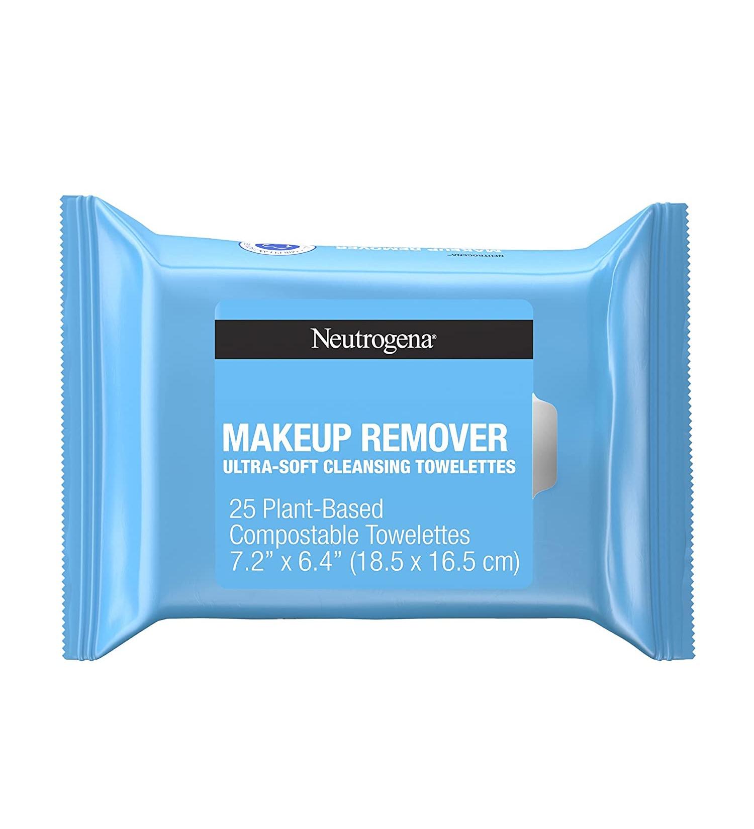 Neutrogena Makeup Remover Towelettes, 25 ct x 3 Pack - Gentle, Alcohol-Free Daily Face Wipes for Dirt, Oil, Makeup & Waterproof Mascara - Buy Online on GoSupps.com