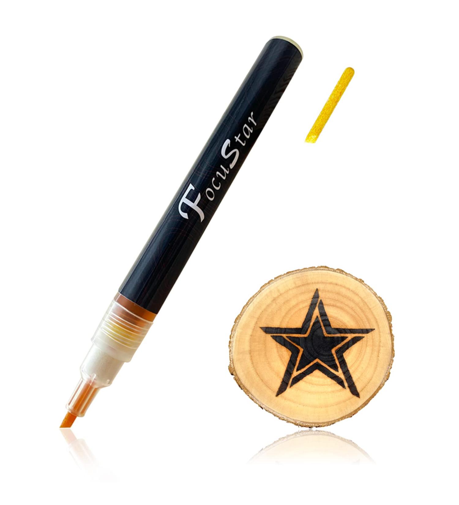 FocuStar Scorch Pen Marker - Chemical Wood Burning Pen for Artists and Beginners - 2 Tips Included - Ideal for DIY Wood Projects - 1 PCS - Buy Online on GoSupps.com