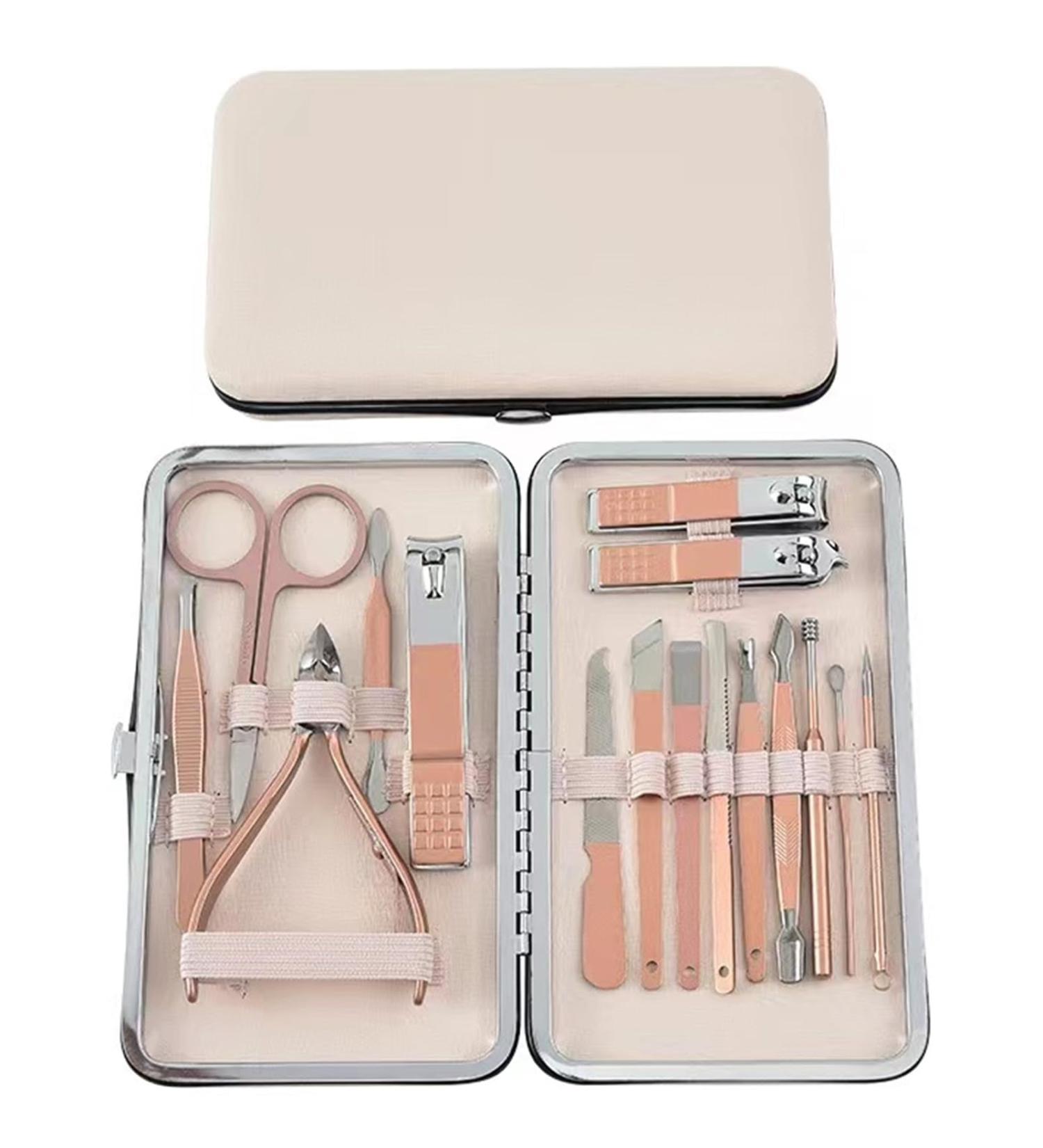 Nail Clipper Set Tuefuzy 16 in 1 Stainless Steel Nail Manicure Kit Nail Care Kit Manicure Set - Buy Online on GoSupps.com