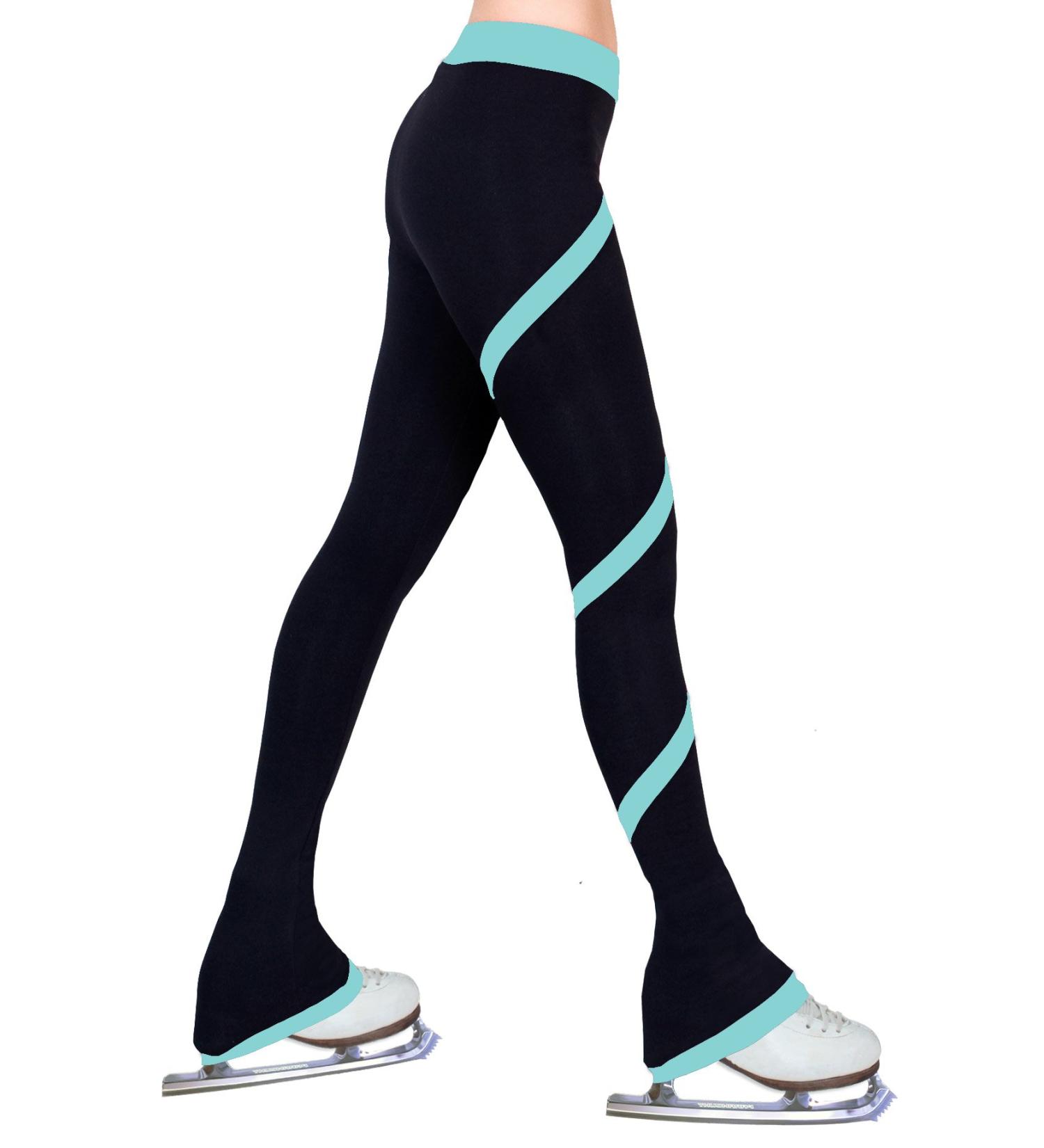 Figure Skating Spiral Polartec Polar Fleece Pants - Aqua Medium | Cozy and Stylish - Buy Online on GoSupps.com