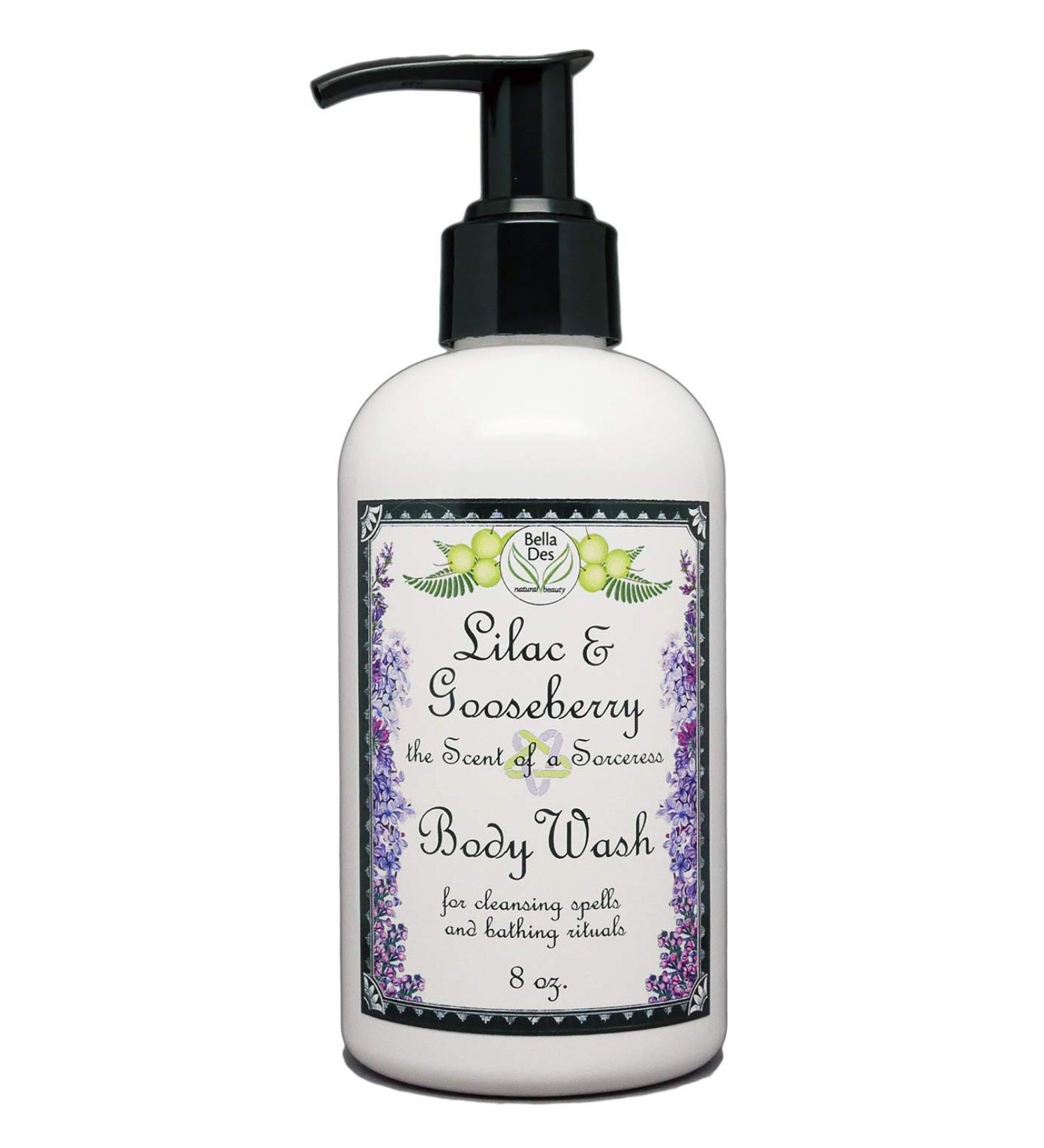 Lilac and Gooseberry Scented Body Wash | Bath and Shower Gel | 8 ounces | Yennefer Perfume Scent of a Sorceress by Bella Des Natural Beauty - Buy Online on GoSupps.com