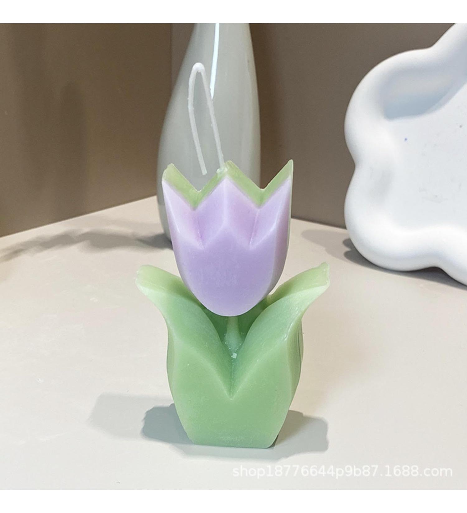 Tulip Flower Aromatherapy Candle - Perfect for Valentine's Day Weddings & Birthdays | International Shipping Available - Buy Online on GoSupps.com