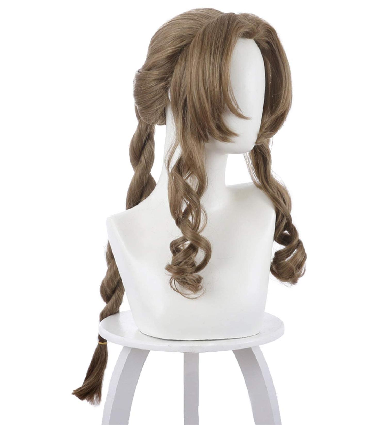 Final Fantasy 7 Remake Aerith Gainsborough Wig | Premium Cosplay Costume Hair for Fans - Buy Online on GoSupps.com