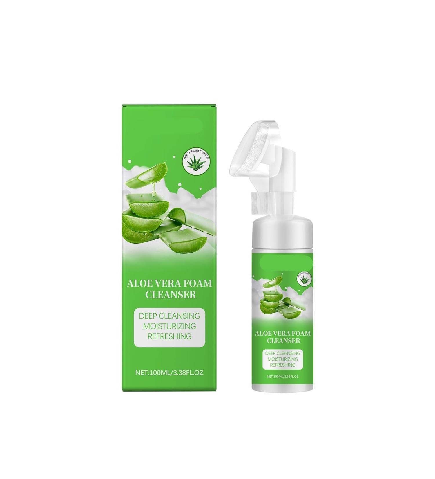 Nettoyant Visage Moussant L'aloe Vera - Nettoie En Douceur Les Pores Hydrate (sans Tiraillements) limine Impuret s L'acn Et Points Noirs For Une Peau Nette(1PCS) 1 g (Lot de 1) - Buy Online on GoSupps.com