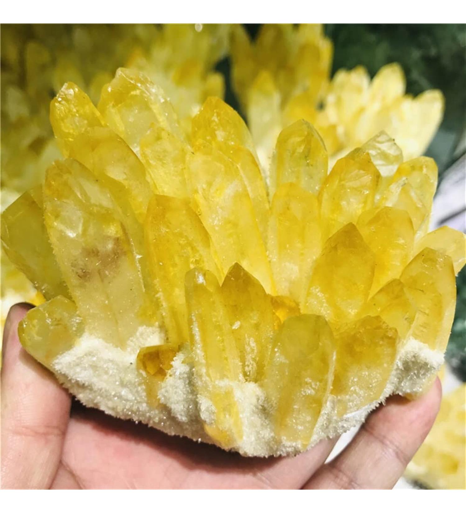 Home Decoration Yellow Phantom Quartz Crystal Cluster Specimen Stones Home Collections (Size : 700-800g) - Buy Online on GoSupps.com