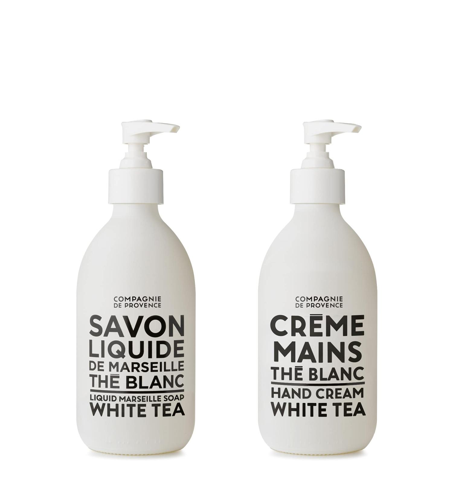 Compagnie de Provence White Tea Liquid Soap and Hand Cream Set - Buy Online on GoSupps.com