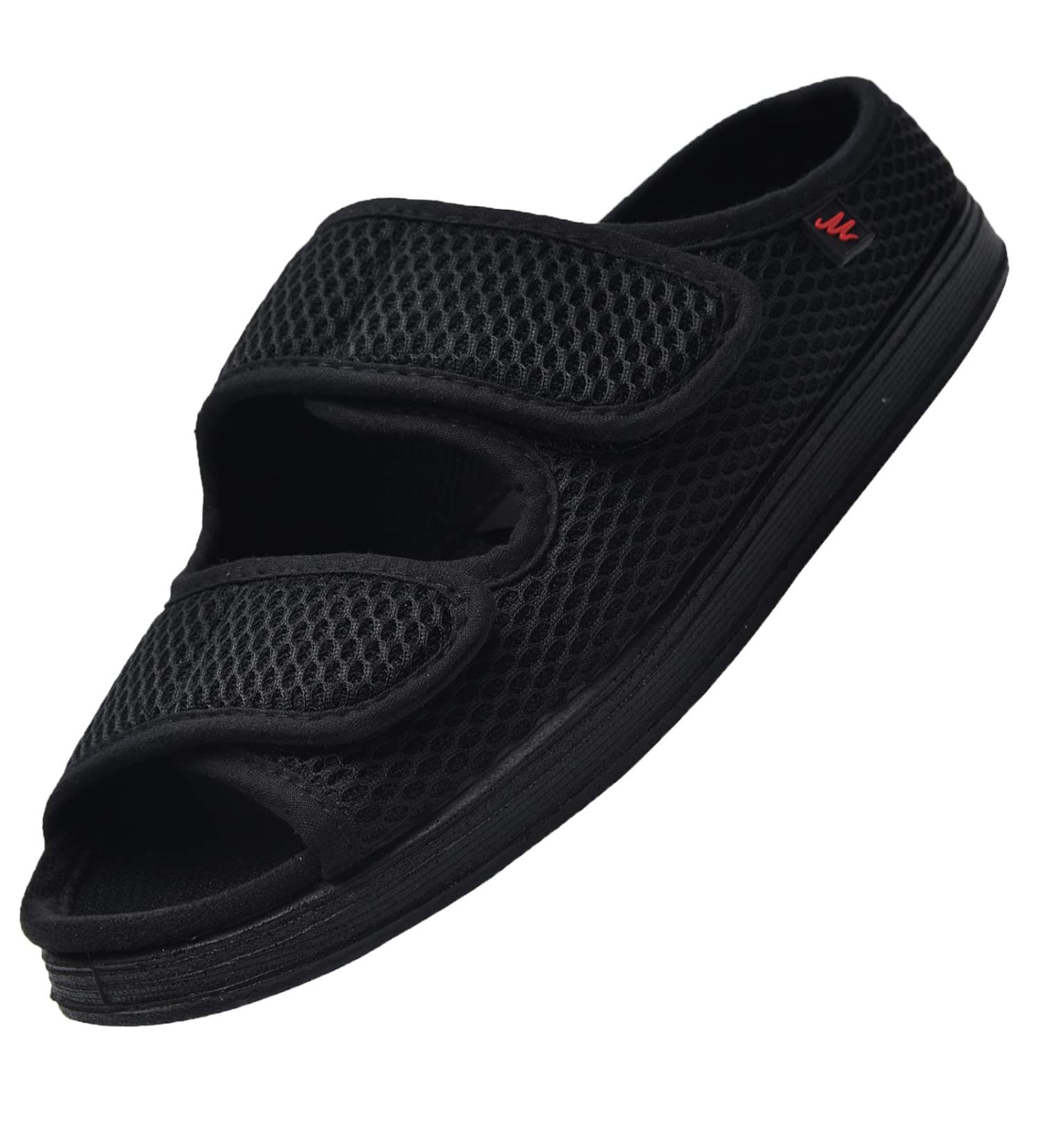 ALASON Diabetic Shoes - Women's/Men's Edema Sneakers, Adjustable, Lightweight Walking Shoes - Black - Size 6 Wide - Buy Online on GoSupps.com