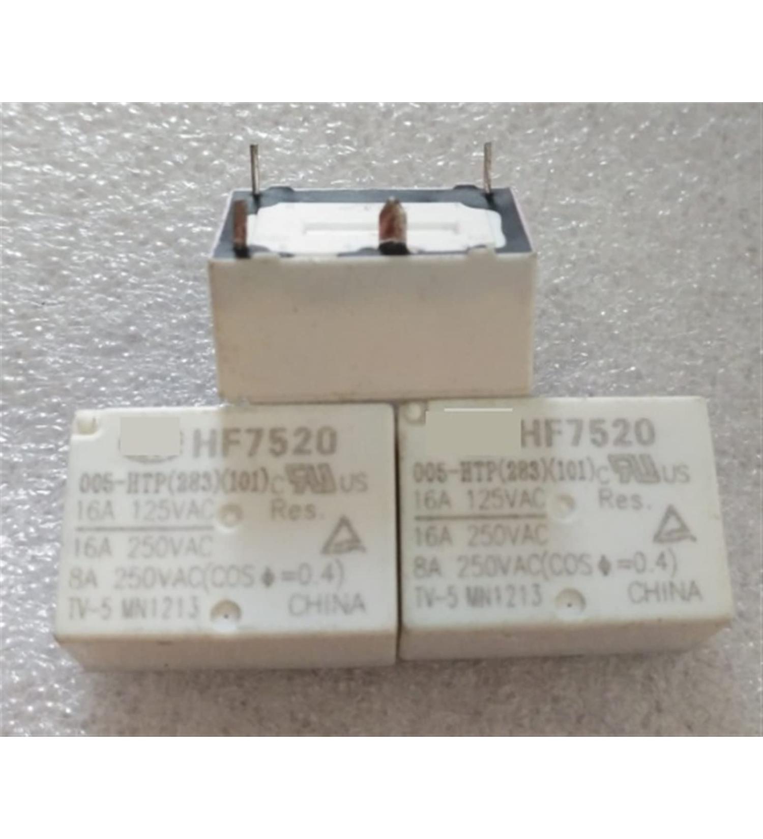 10PCS Relay HF7520 005-HTP HF7520 012-HTP HF7520 024-HTP HF7520-012-HTP HF7520-009-HTP HF7520 012 HTP 4PIN 16A 9V 12V Replacement Parts (Size : HF7520-005-HTP)