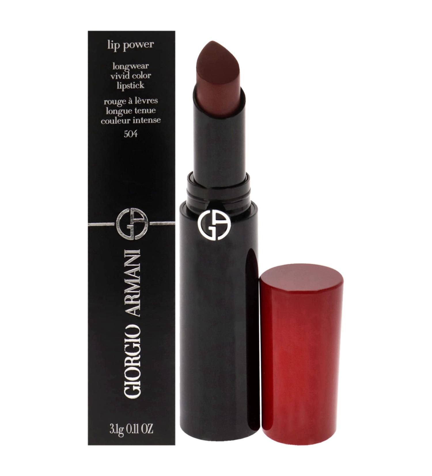 Giorgio Armani Lip Power Longwear Vivid Color Lipstick 504 Flirt - 0.11 oz Women's Lipstick | International Shipping Available - Buy Online on GoSupps.com