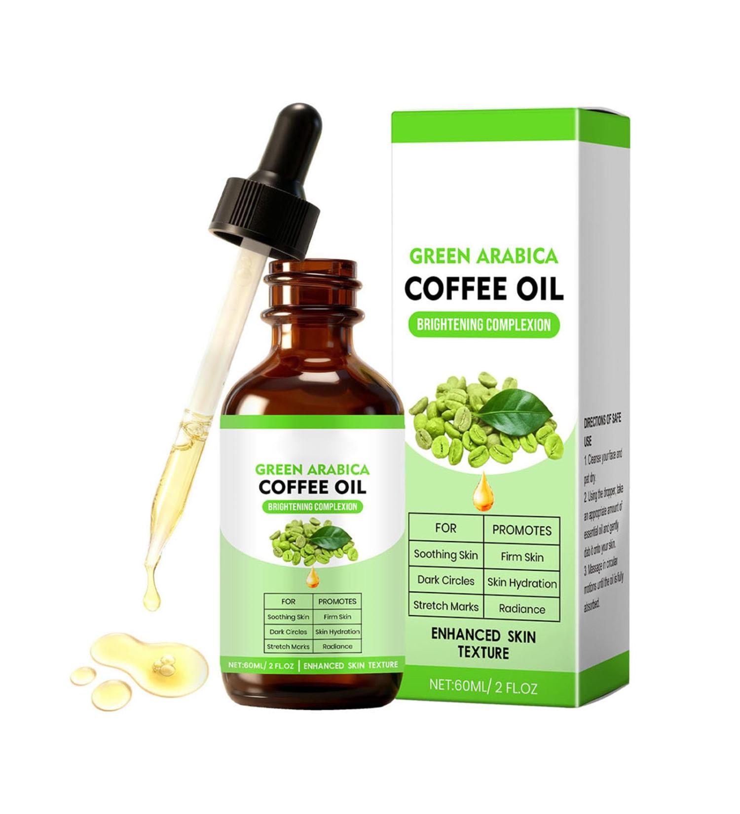  Generisch Anti-wrinkle coffee oil - 60 ml - Pure and natural green Arabica coffee oil - For face body and hair - Anti-puffiness and firming coffee oil - Coffee oil - Skin care - Buy Online on GoSupps.com