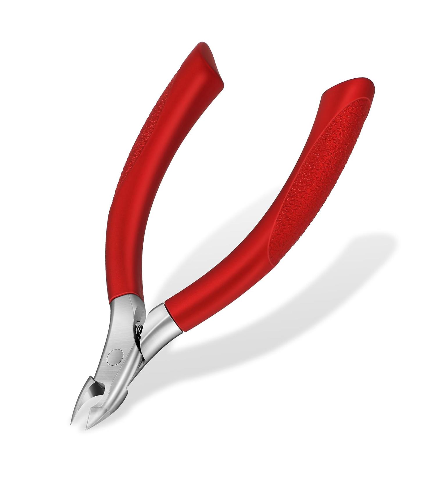 Jeffdad Cuticle Trimmer Red Stainless Steel 5 mm Cuticle Nipper with Rubber-Coated Handle Manicure Tools - Buy Online on GoSupps.com