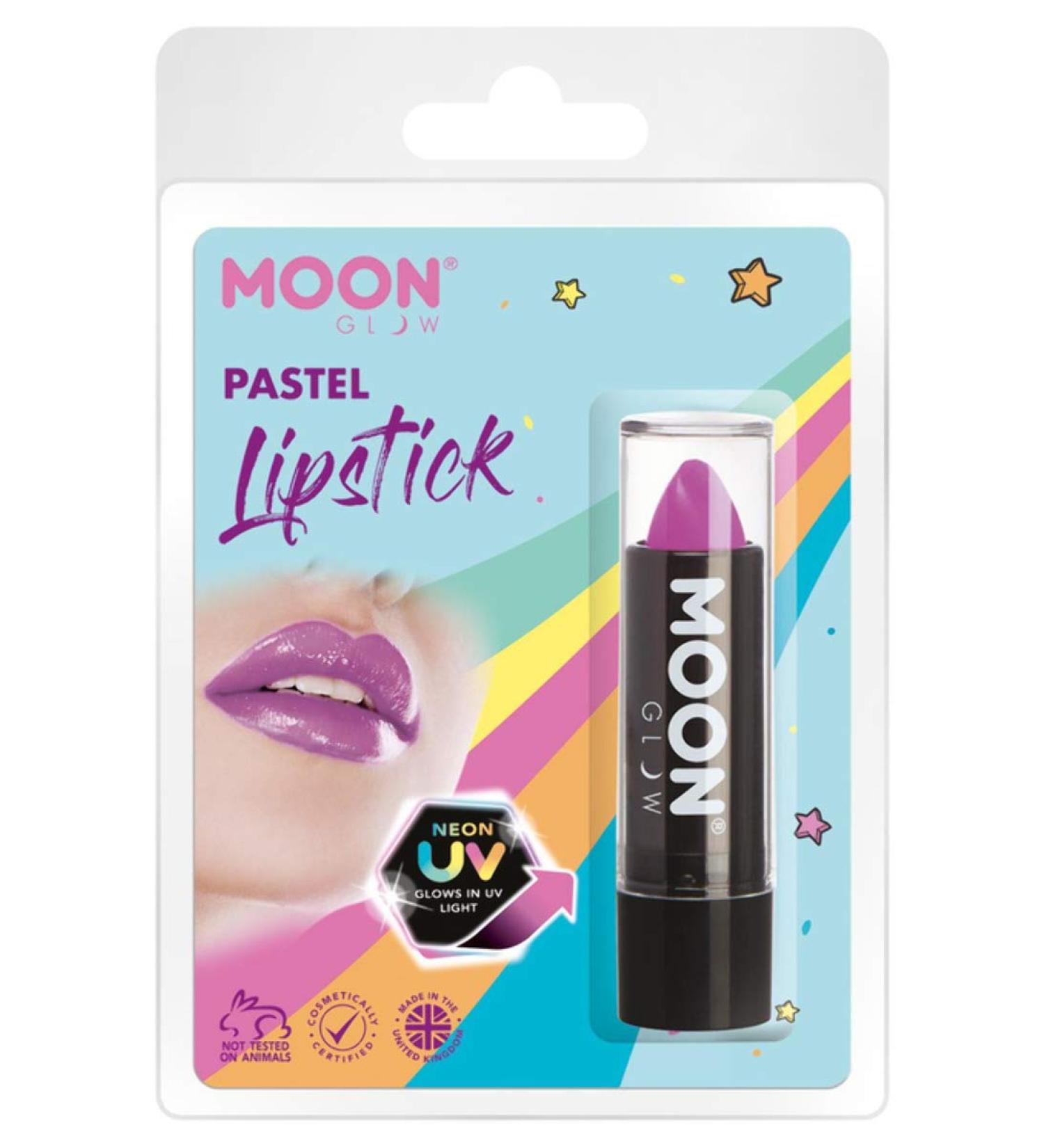 Smiffys Smiffys Moon Glow Pastel Neon UV Lipstick Lilac