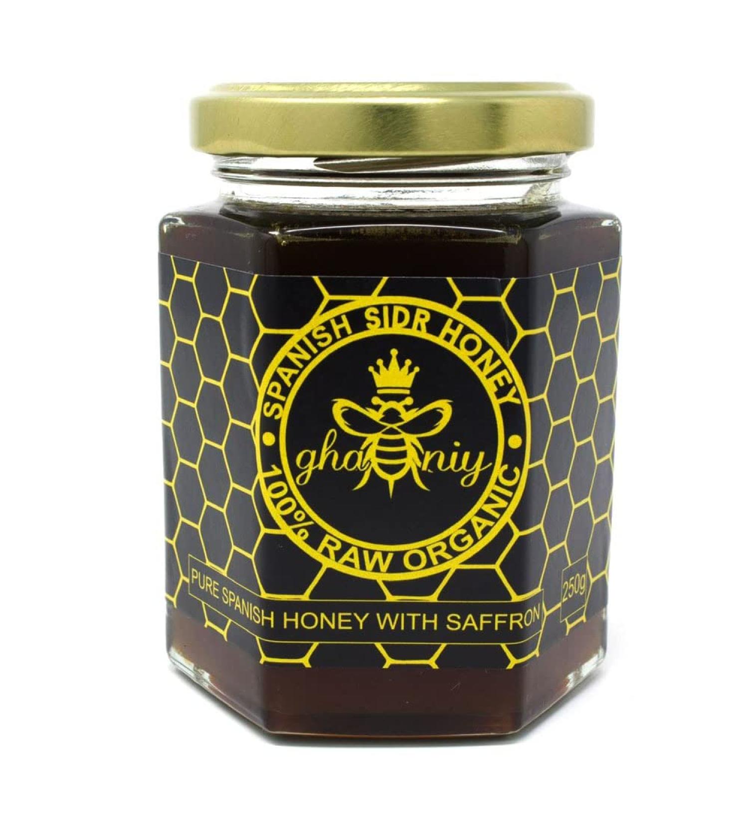 Spanish sidr honey with saffron 250g - Buy Online on GoSupps.com