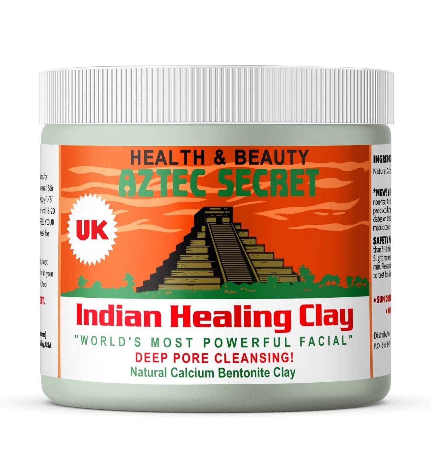 Aztec Secret Indian Healing Clay Mask 454g - World's Most Powerful Facial - Face Masks Skincare - Great For Acne Blackheads Cleansing Redness Detox Pore Treatment Skin Hydrating & Blemishes