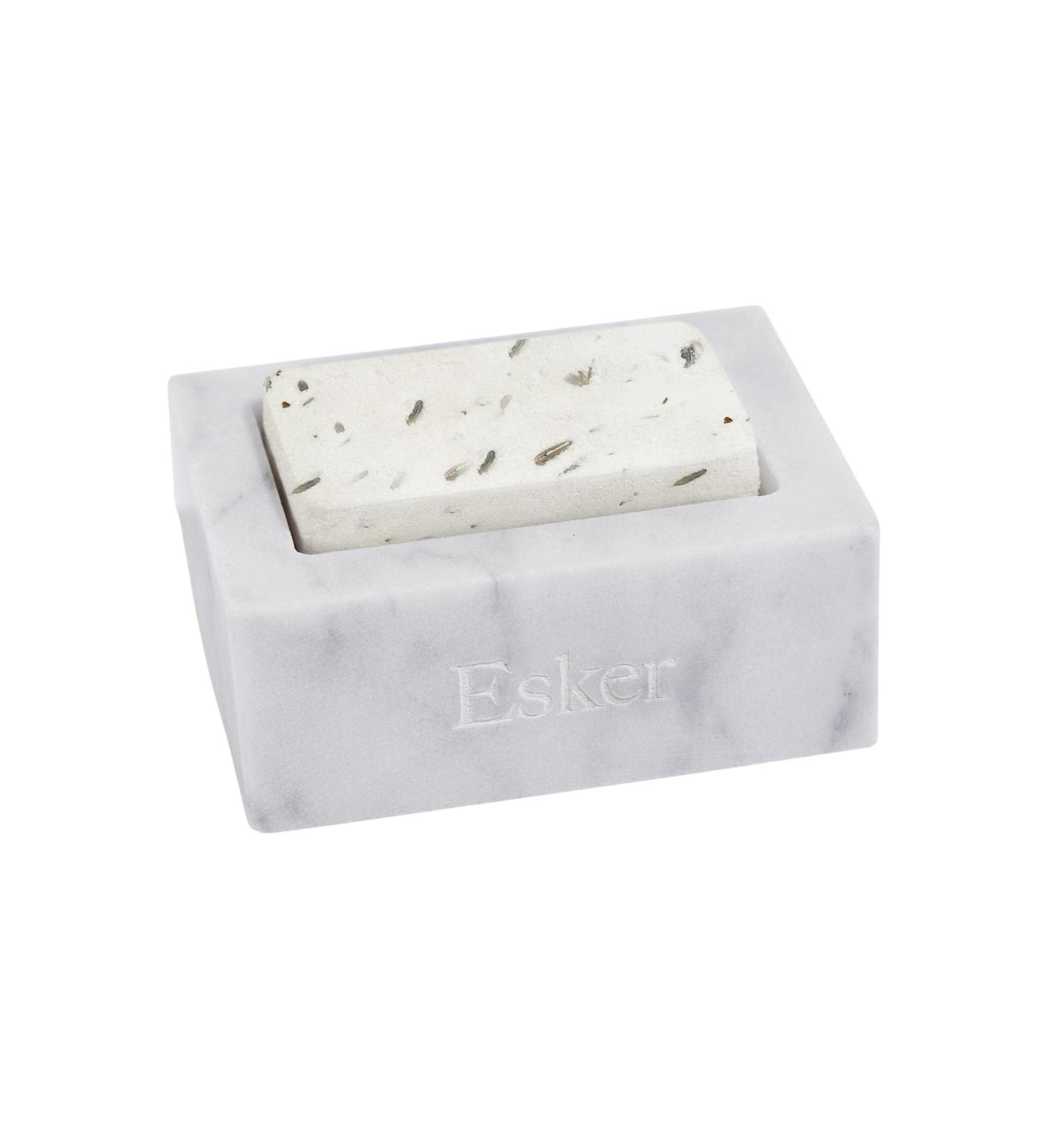 Esker Aromatic Shower Steamer Set | Vegan & Cruelty-Free Clean Beauty | Calendula Palo Santo + Eucalyptus Lavender Steamers with Marble Holder - Buy Online on GoSupps.com
