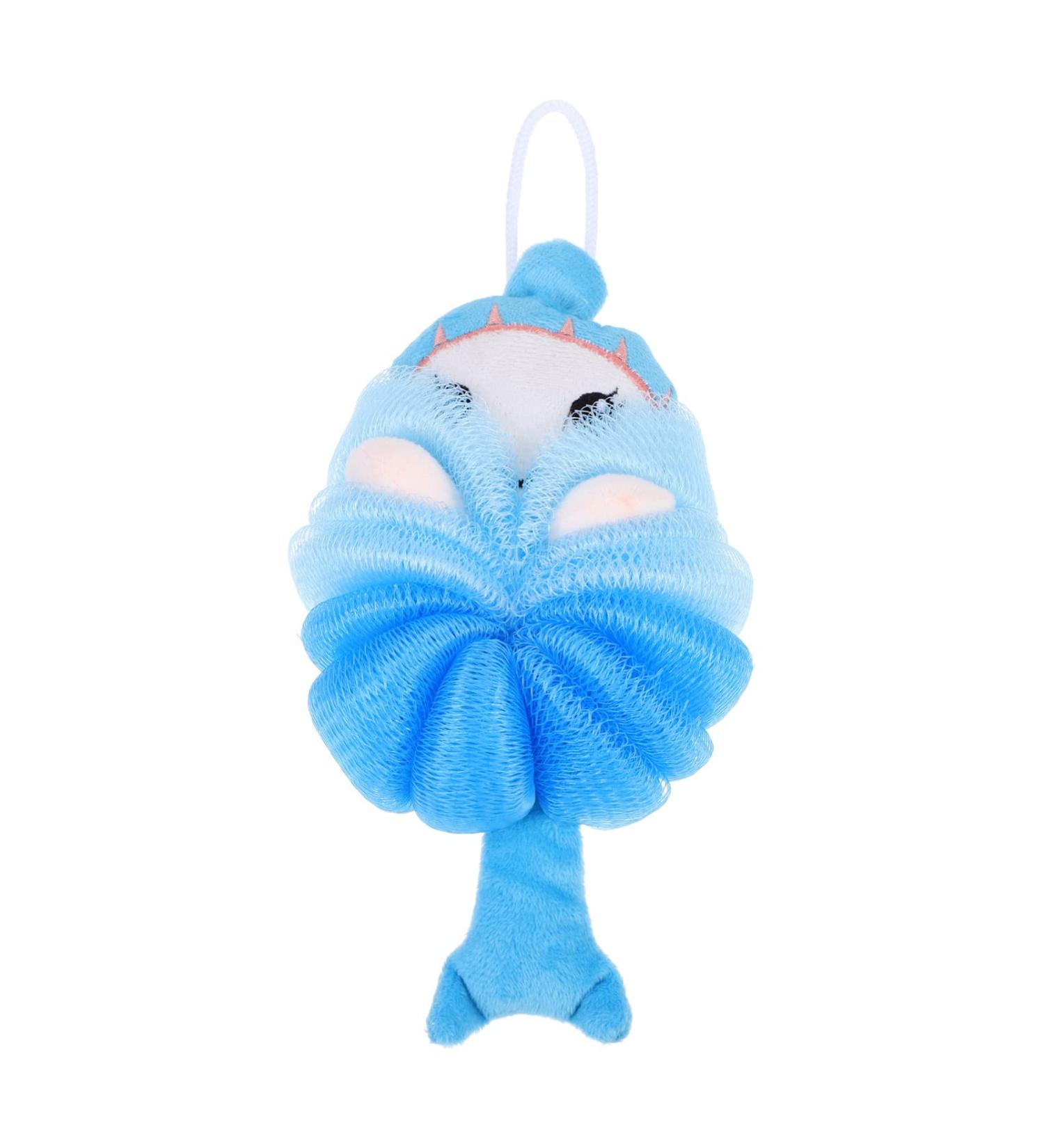 Beaupretty Bath Ball Loofah Sponge - Exfoliating Bath Scrubber for Kids & Babies | Skin-Friendly Blue Bath Tool - Buy Online on GoSupps.com