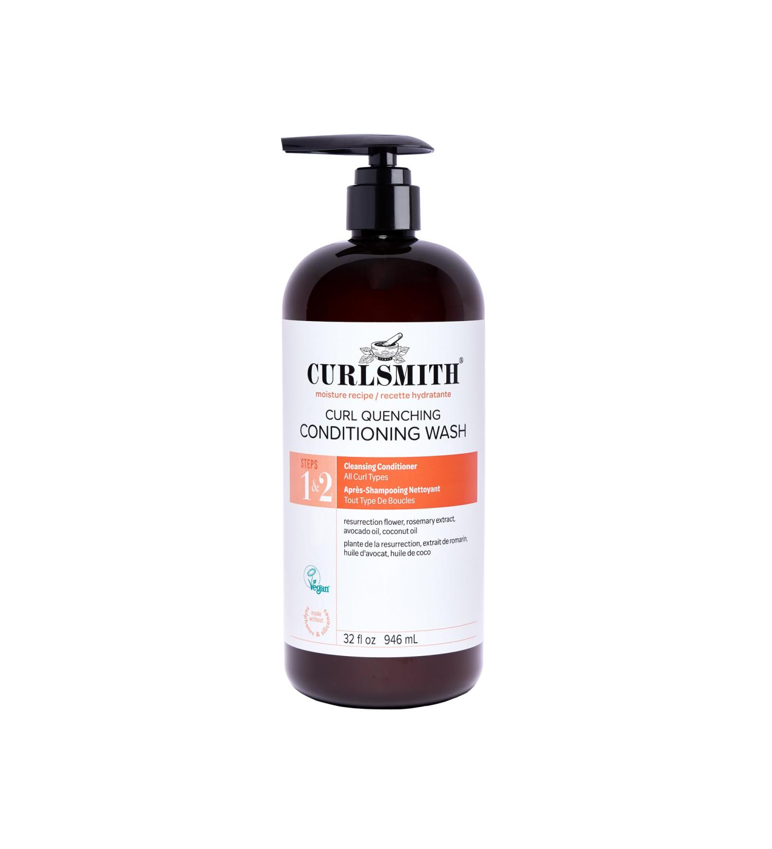 Curlsmith Curl Quenching Conditioning Wash - Nettoyant Co-wash co-wash sans sulfates pour tous types de boucles v gan et non test sur les animaux (32 oz) Curlsmith Curl Quenching Conditioning Wash - Jumbo - Buy Online on GoSupps.com