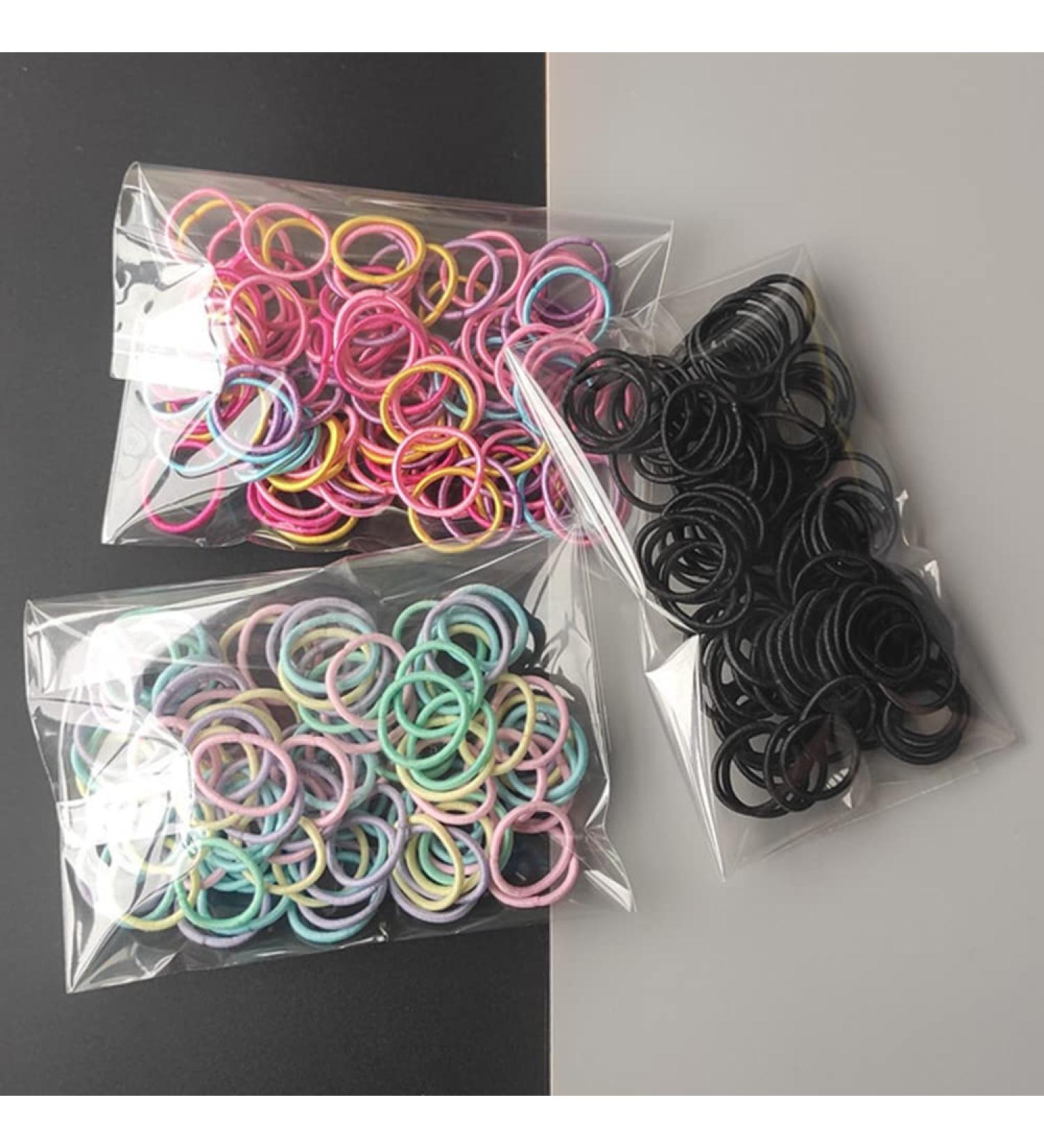300PCS Multicolor Baby Toddler Hair Ties | Elastic Hair Bands for Kids | No Crease Ponytail Holders | Gentle on Hair | Mixed Color Set - Buy Online on GoSupps.com
