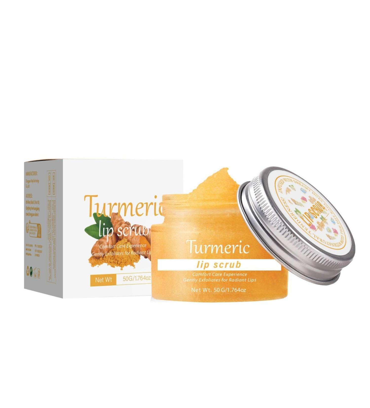 Lip Care Kit - Vanilla Lip Scrub Lip Care Lip Balm Mask & Sugary Lip Scrub Set - Overnight Lip Mask (Turmeric 50g) - Buy Online on GoSupps.com