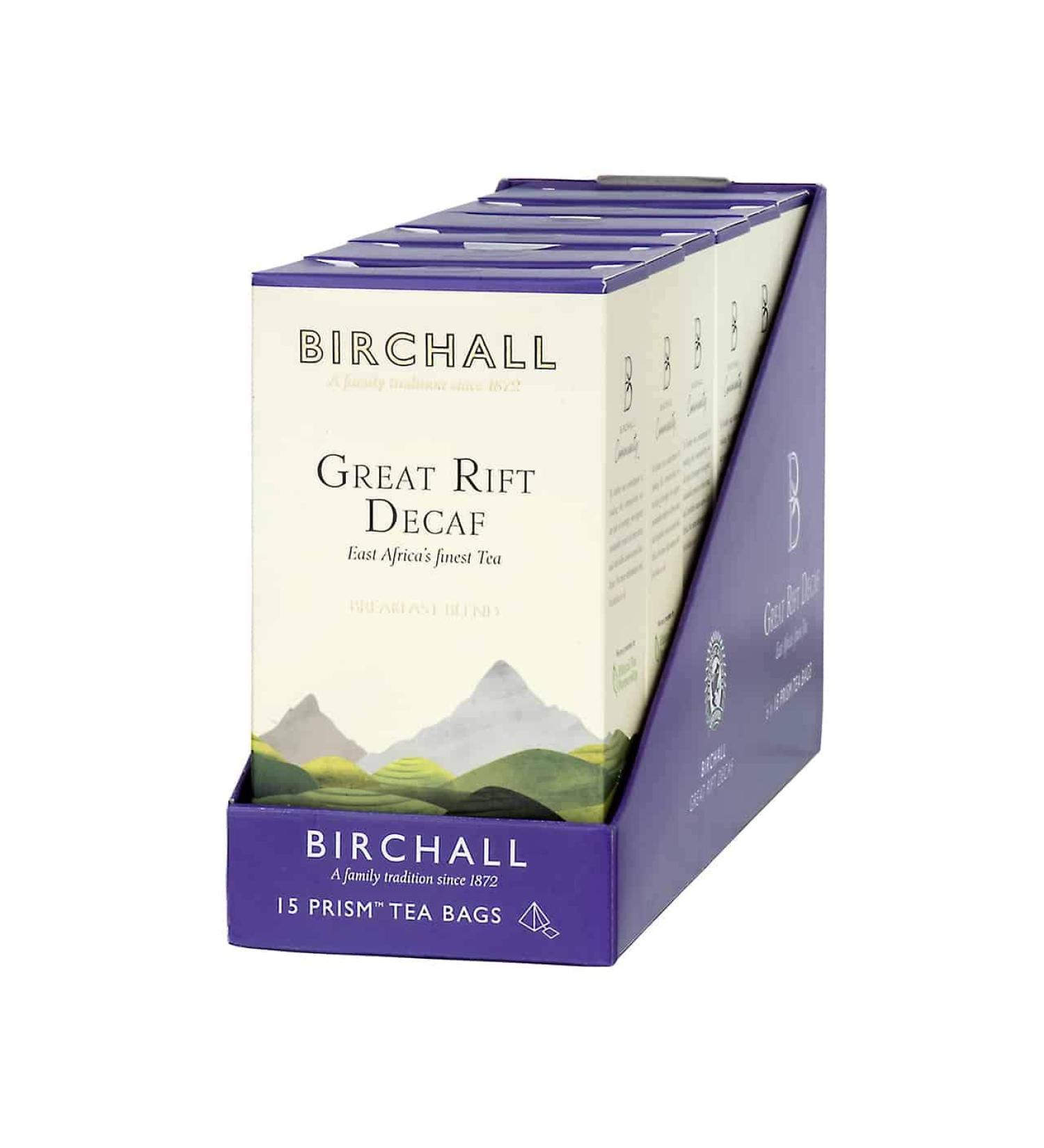 Birchall Great Rift Th d caf in Un th classique avec une touche d caf in e et une saveur distinctive une tasse de th rafra chissante et savoureuse pour les amateurs de th 6 bo tes de 15 Sachets de th d caf in 90 Total - 15 Bags x 6 Boxes