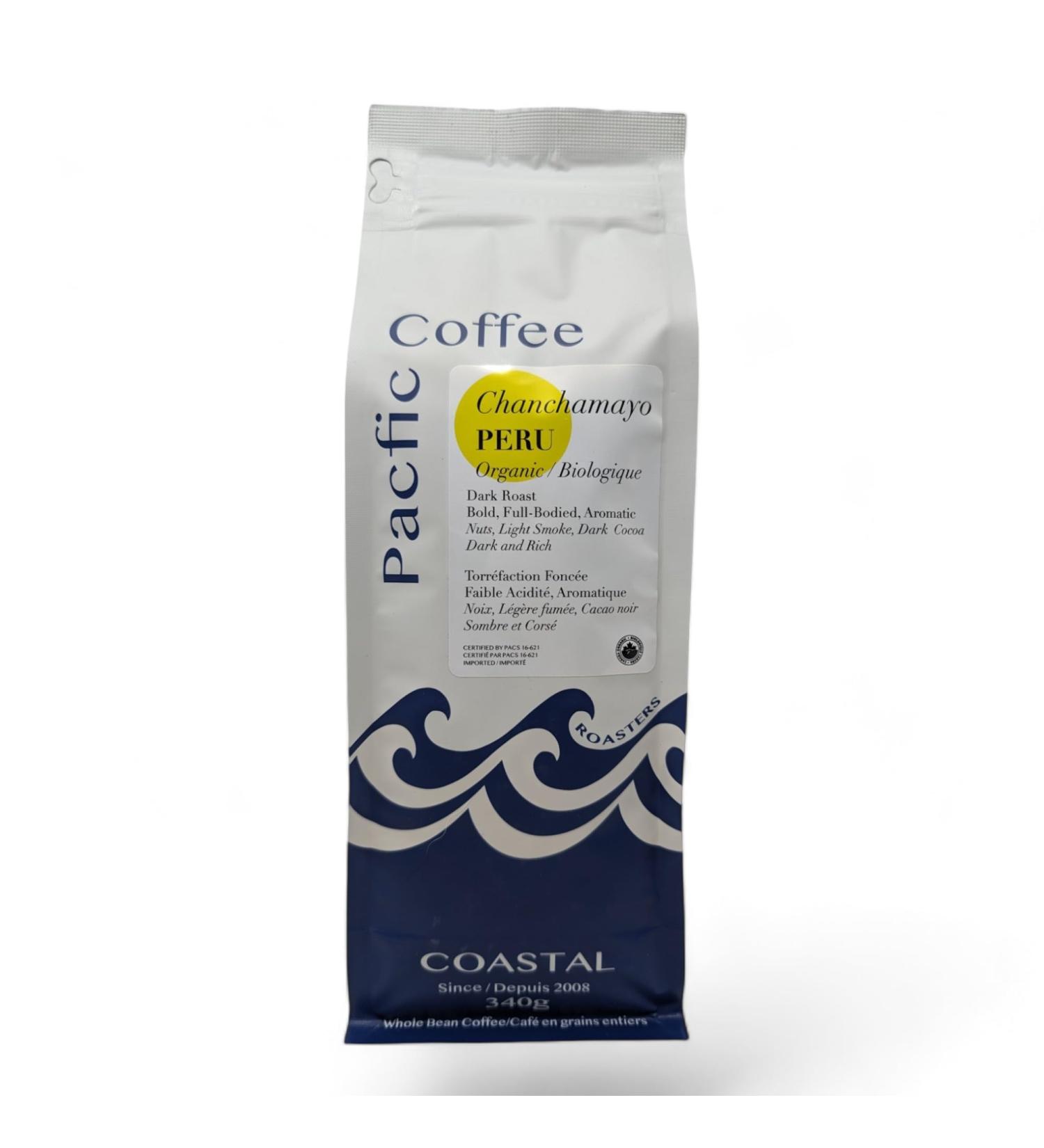 Pacific Coffee Roasters Chanchamayo Peru Organic Dark Roast Coffee 340g Fair Trade Organic Peru 340 g (Pack of 1) - Buy Online on GoSupps.com