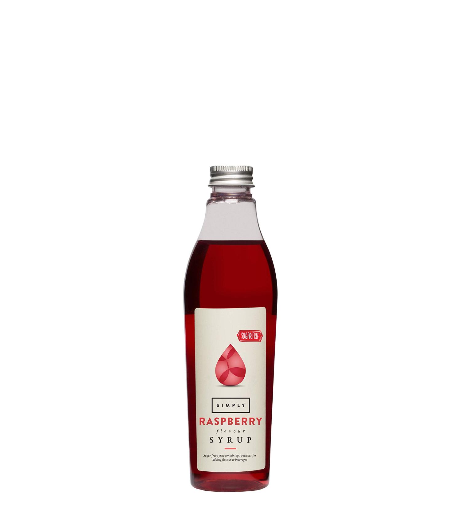 Simply Sugar Free Raspberry Syrup Low Calorie Vegan & Nut Free Flavoured Syrup for Coffee Cocktails & Baking (250ml)