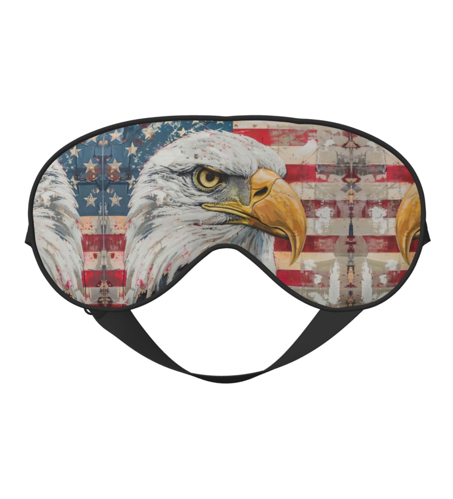 Patriotic Eagle Soft Sleep Eye Mask | Breathable Eye Patch for Women | Ideal for Travel & Relaxation - Buy Online on GoSupps.com
