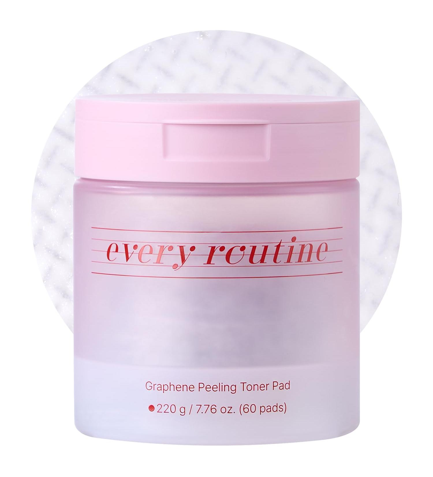 every routine Graphene Peeling Toner Pad Gentle Daily Exfoliating Facial Toner Pads with Graphene Fiber, Pore-Clearing & Oil-Balancing for Smooth Skin (60 Pads / 220g) - Buy Online on GoSupps.com