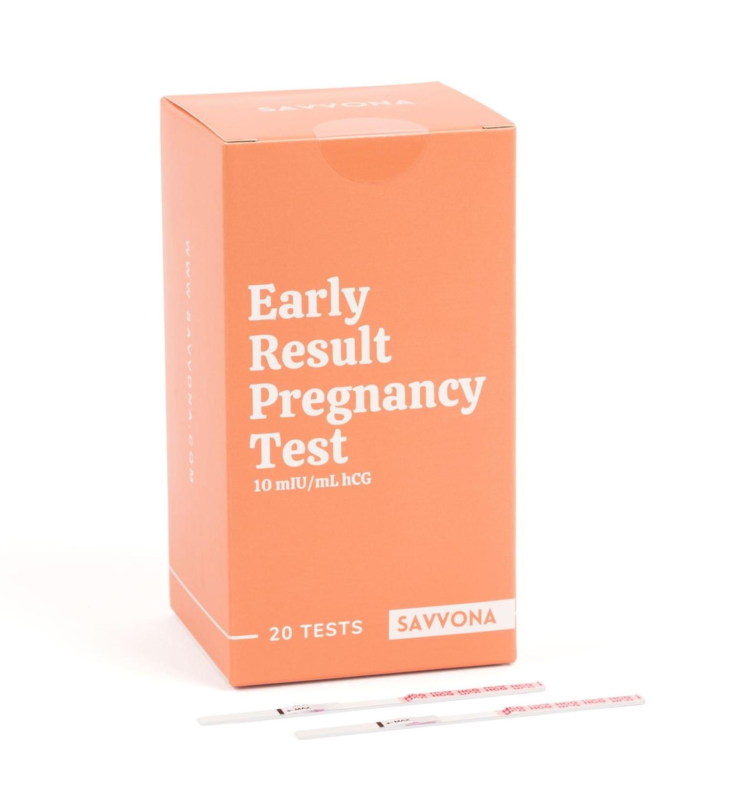 Early Detection Pregnancy Test Strips - 20ct 10 MIU/mL hCG Over 99% Accurate Fast Results Individually Wrapped & Cost-Effective - Buy Online on GoSupps.com