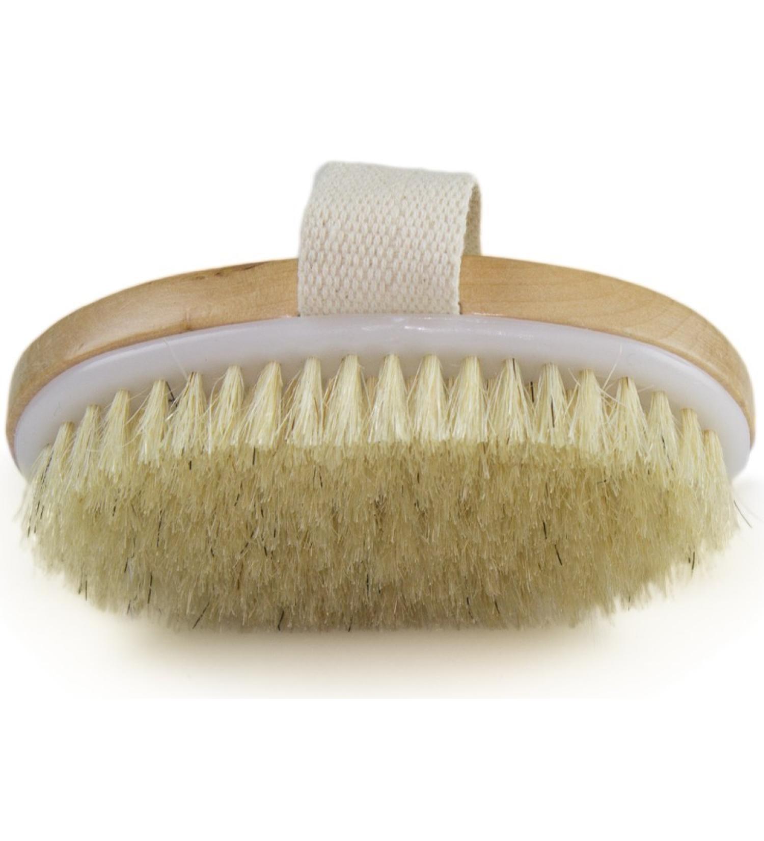 Boolavard Dry Skin Body Brush - Natural Bristle for Exfoliation, Cellulite Treatment, and Lymphatic Function Improvement - Buy Online on GoSupps.com