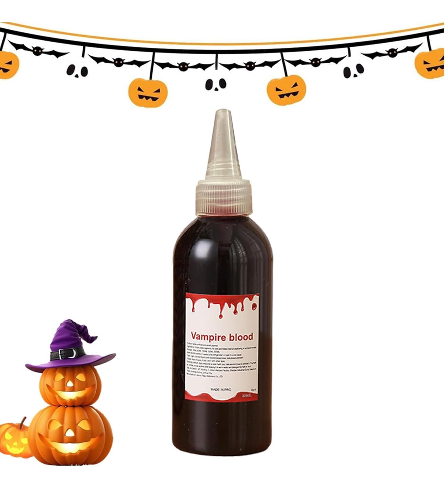  Rakiuty Fake Blood Halloween Halloween Fake Blood 60ml Realistic Fake Blood Washable For Halloween Carnival Pranks Theme Party Special Effects - Buy Online on GoSupps.com