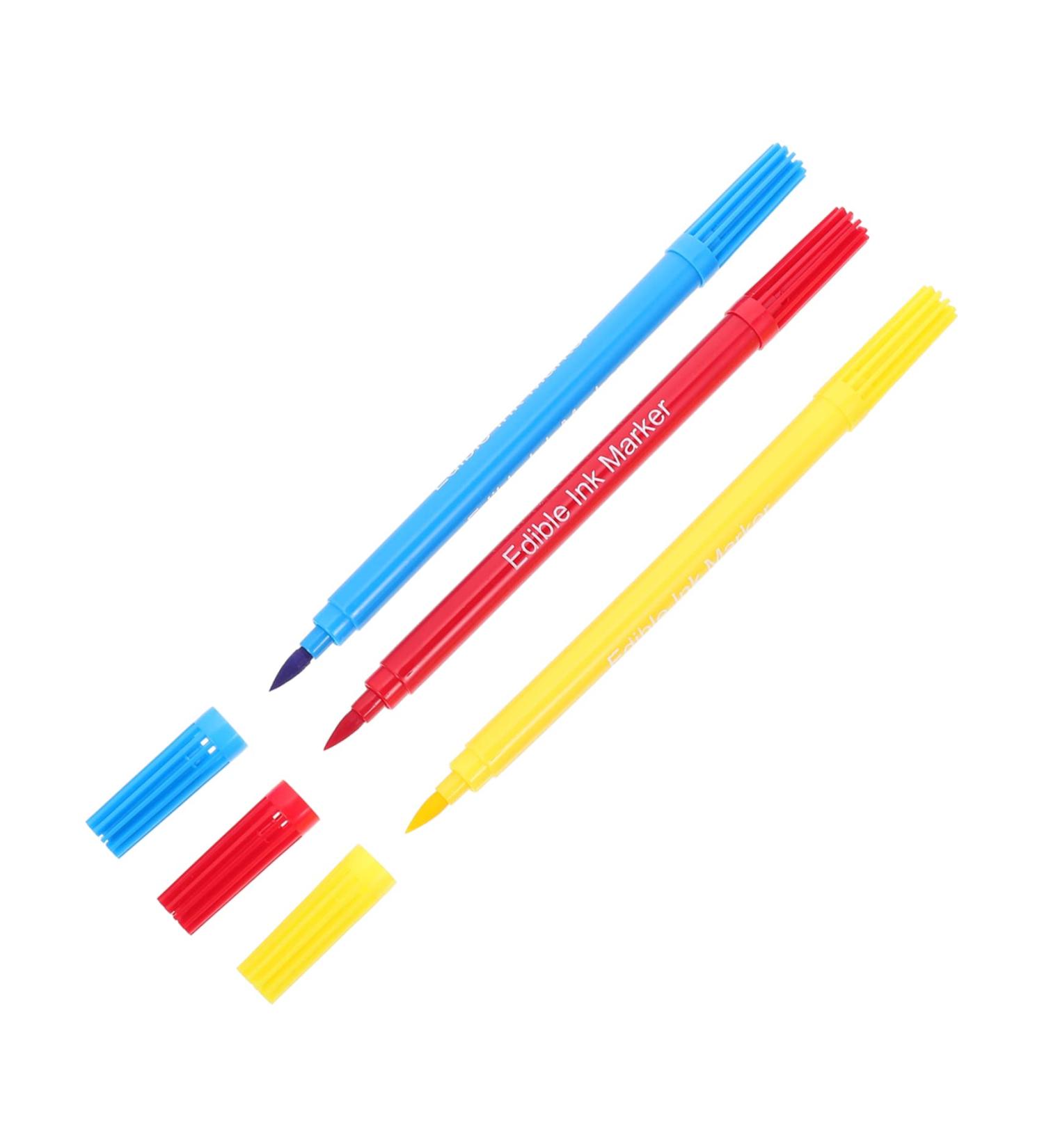 PRETYZOOM 3pcs Baking Pen Edible Color Pens Pen for Cake Gummy Foods Baking Coloring Marker Food Pen Plastic - Buy Online on GoSupps.com