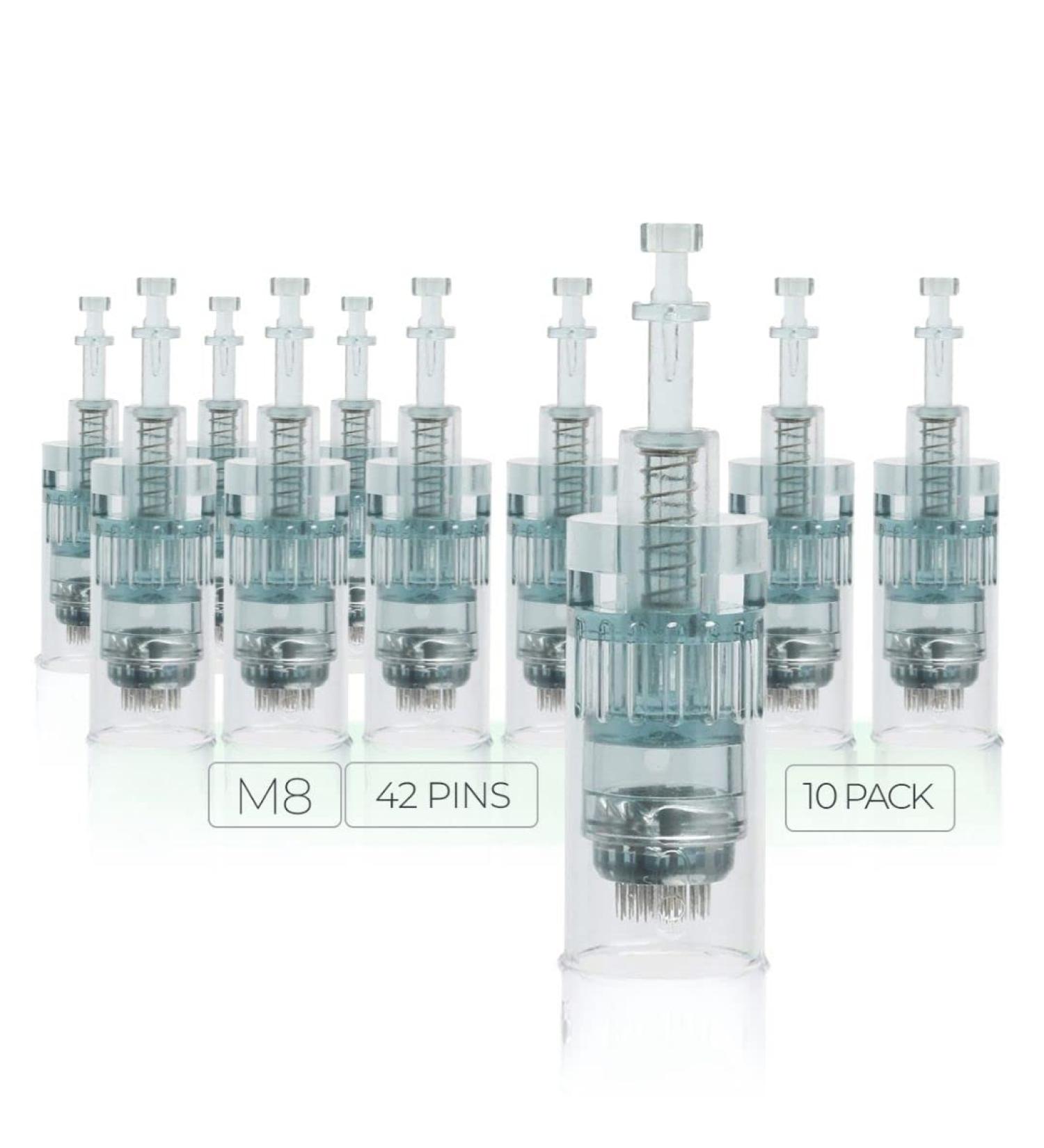 Dr. Pen Ultima M8 10 Pack Replacement Cartridges - 42 Pins (0.25mm) - Disposable Bayonet Slot Parts - Buy Online on GoSupps.com