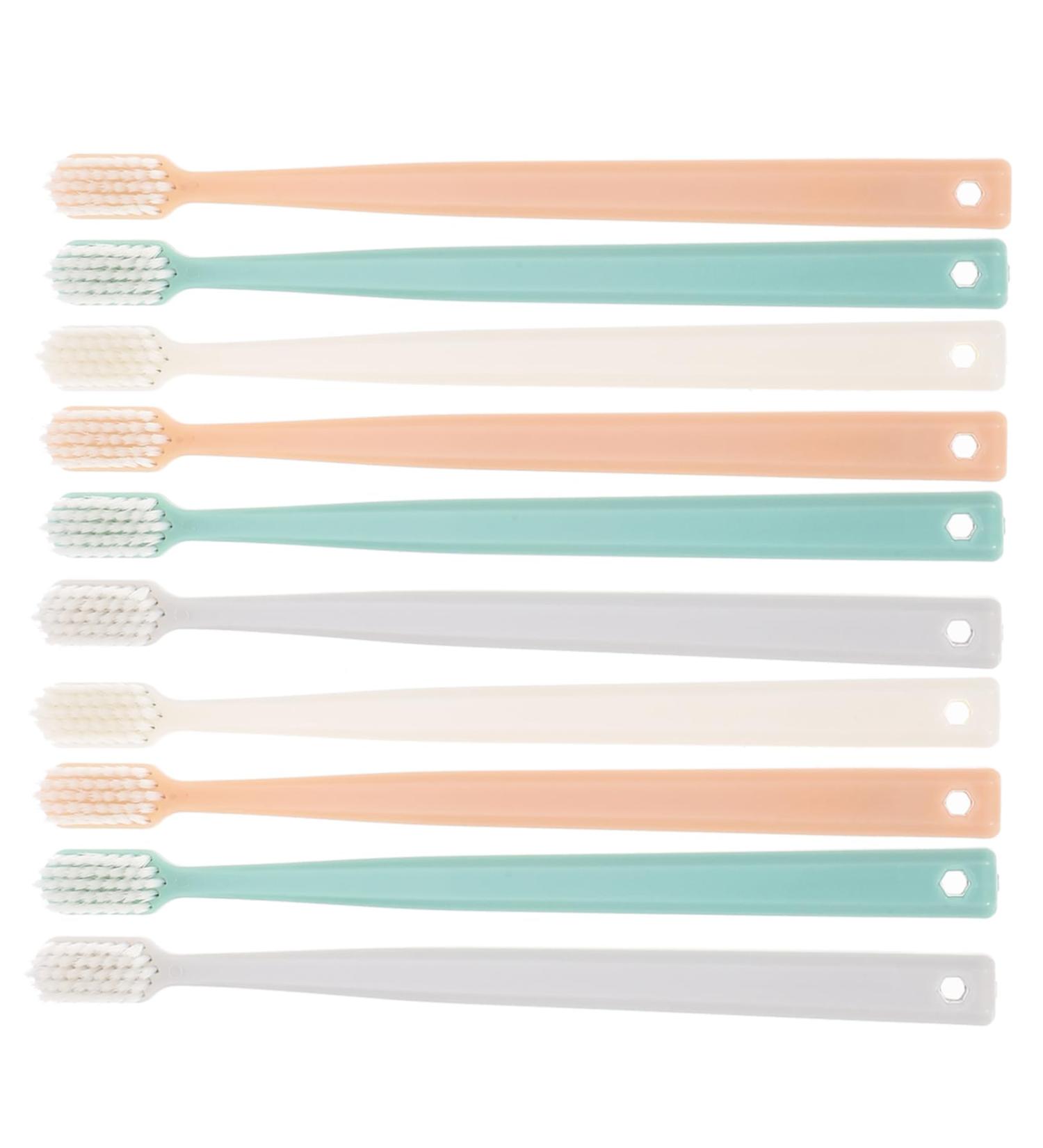 Hapinary 10-Pack Soft Toothbrushes for Daily Oral Hygiene - Compact Manual Toothbrushes for Bristle Tooth Care - Buy Online on GoSupps.com